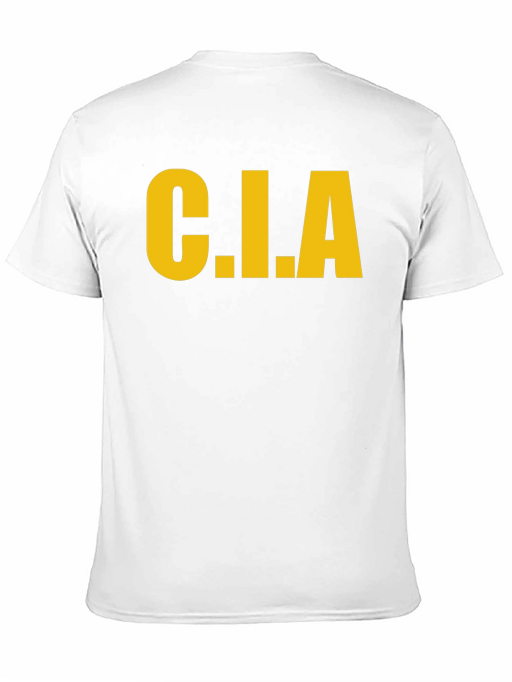 C.I.A. Graphic Tee - Bold Yellow Print on Black
