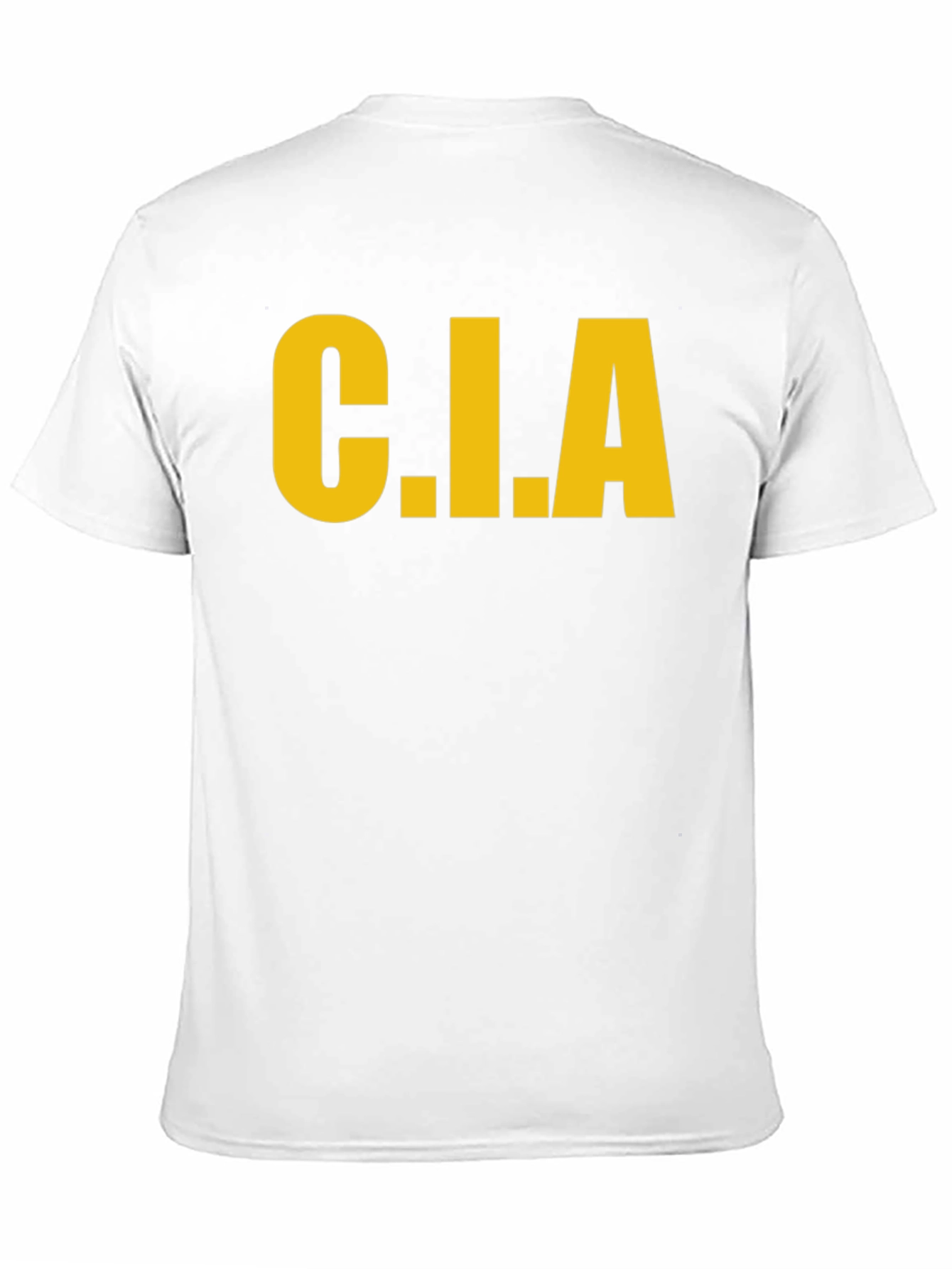 C.I.A. Graphic Tee - Bold Yellow Print on Black