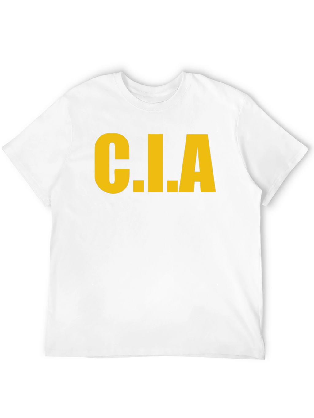 C.I.A. Graphic Tee - Bold Yellow Print on Black
