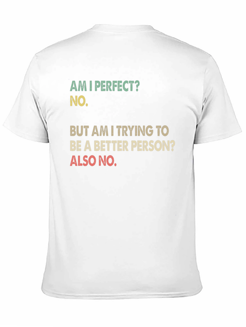 Funny T-Shirt: Am I Perfect? No. Novelty Tee