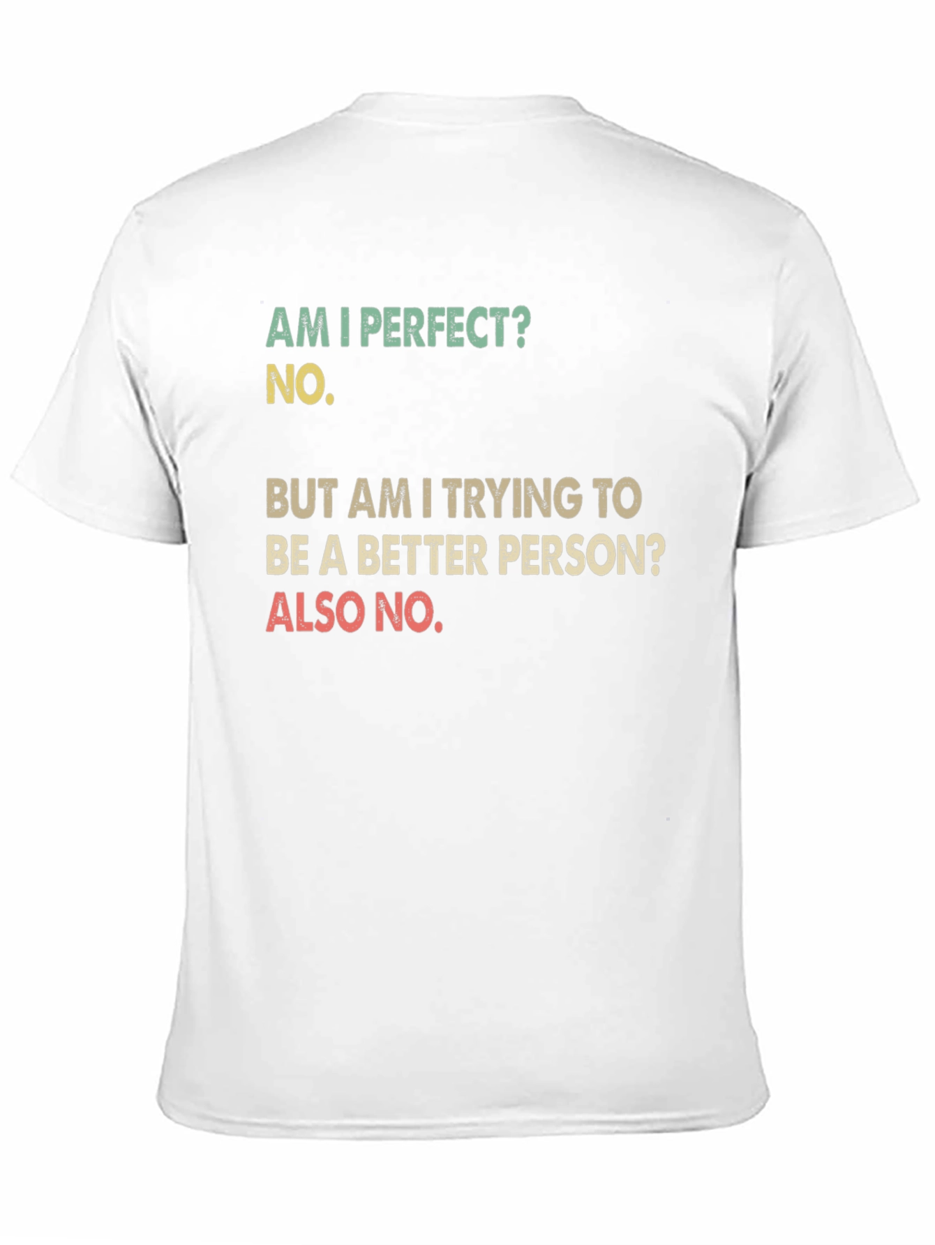 Funny T-Shirt: Am I Perfect? No. Novelty Tee