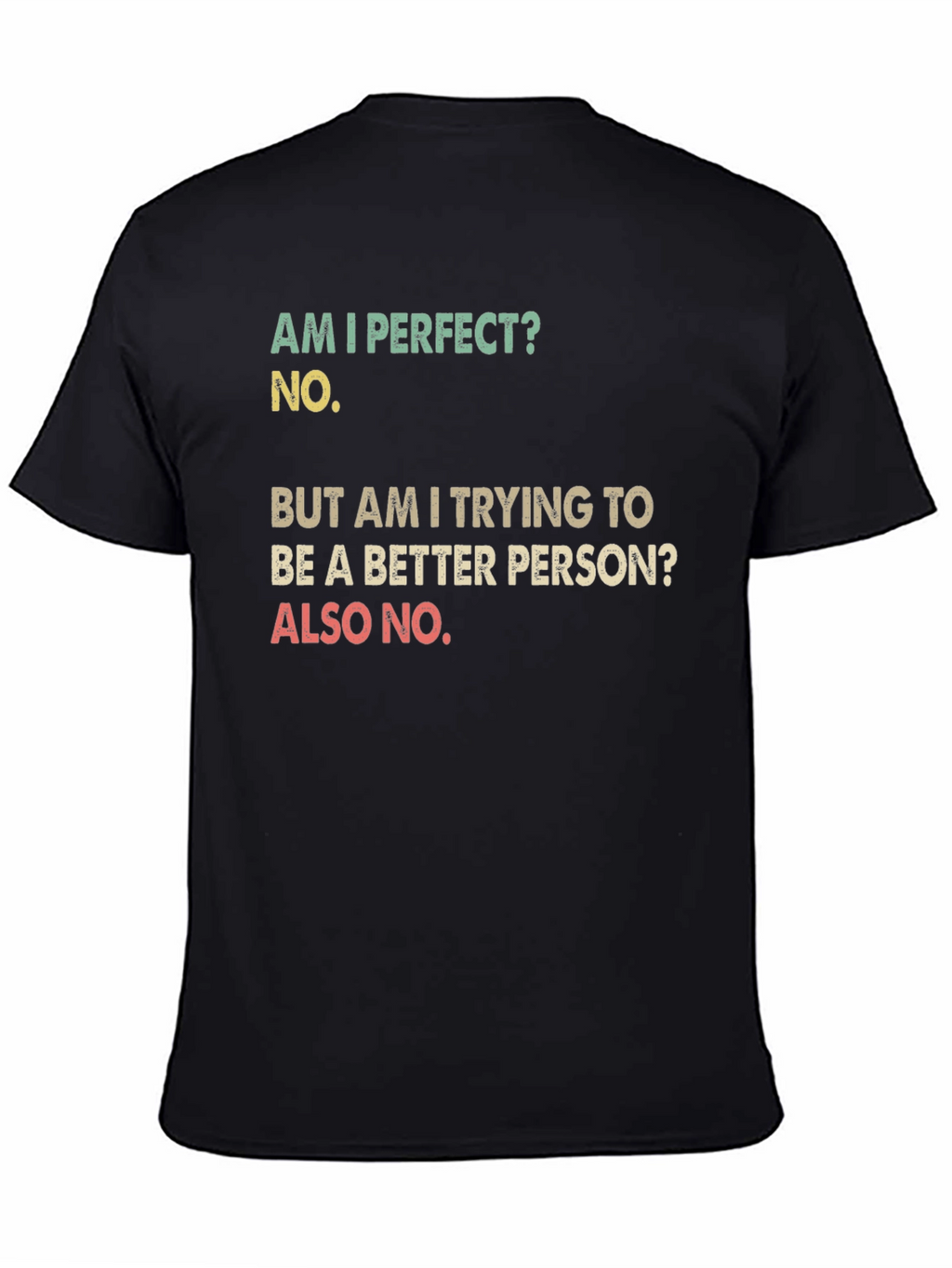Funny T-Shirt: Am I Perfect? No. Novelty Tee