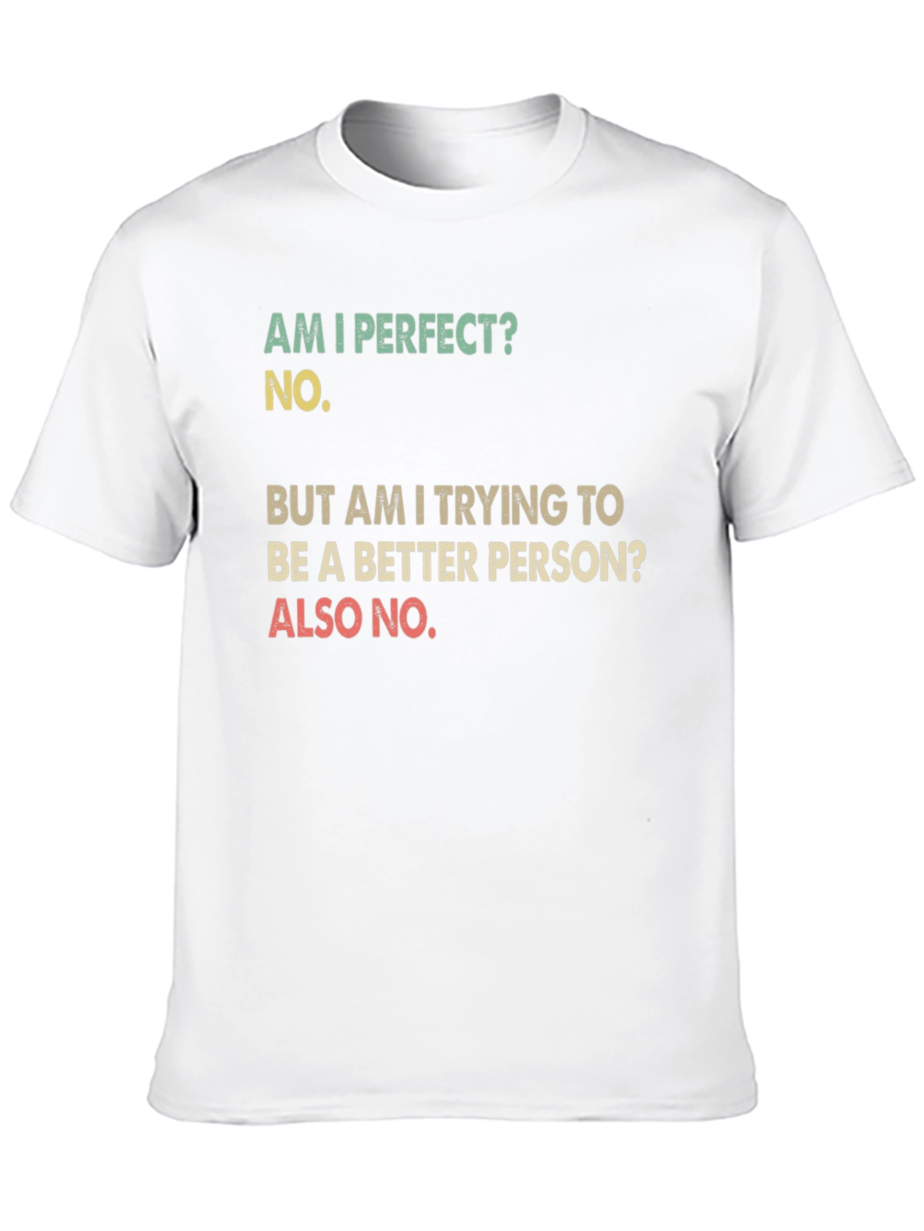 Funny T-Shirt: Am I Perfect? No. Novelty Tee
