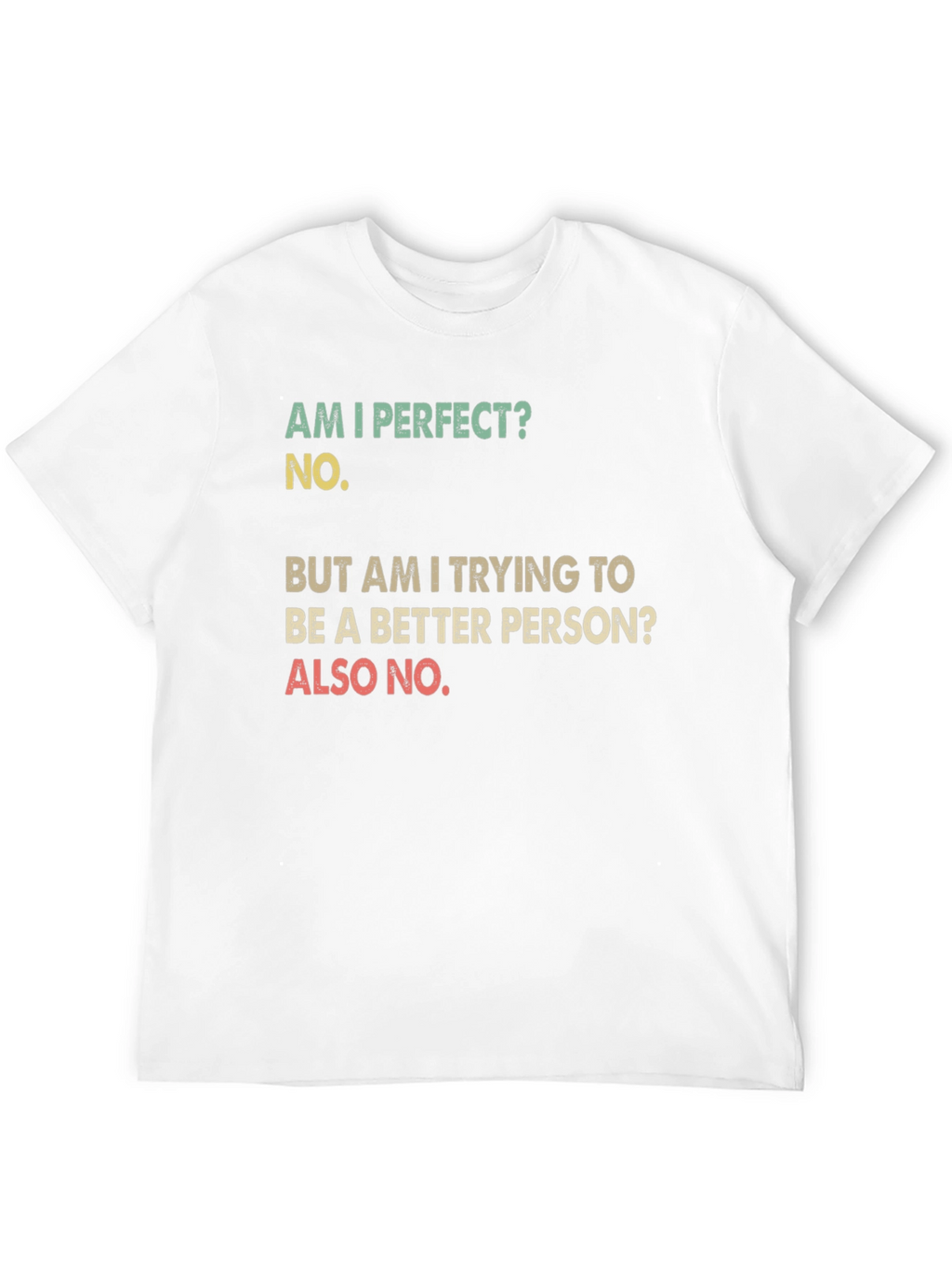 Funny T-Shirt: Am I Perfect? No. Novelty Tee