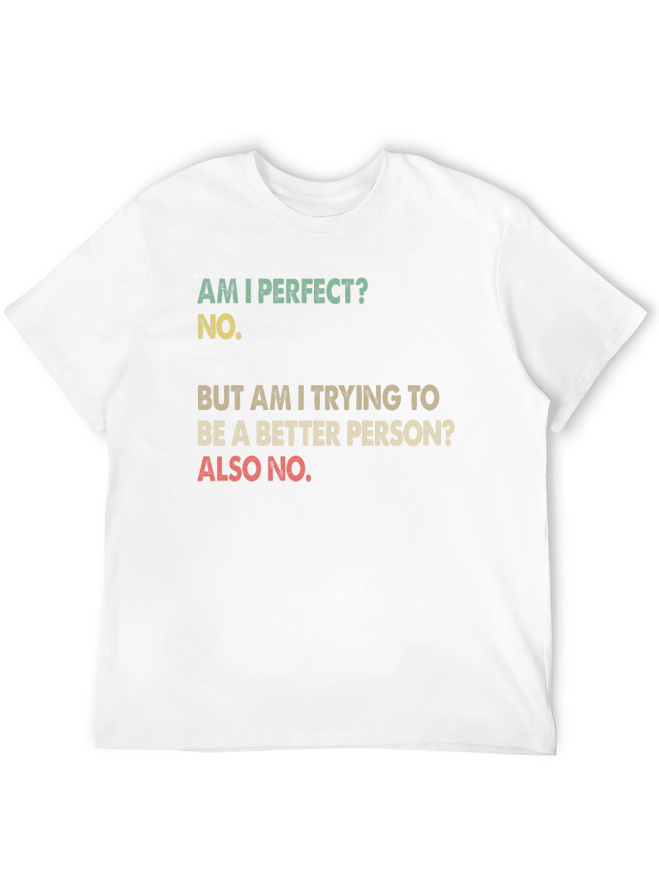 Funny T-Shirt: Am I Perfect? No. Novelty Tee
