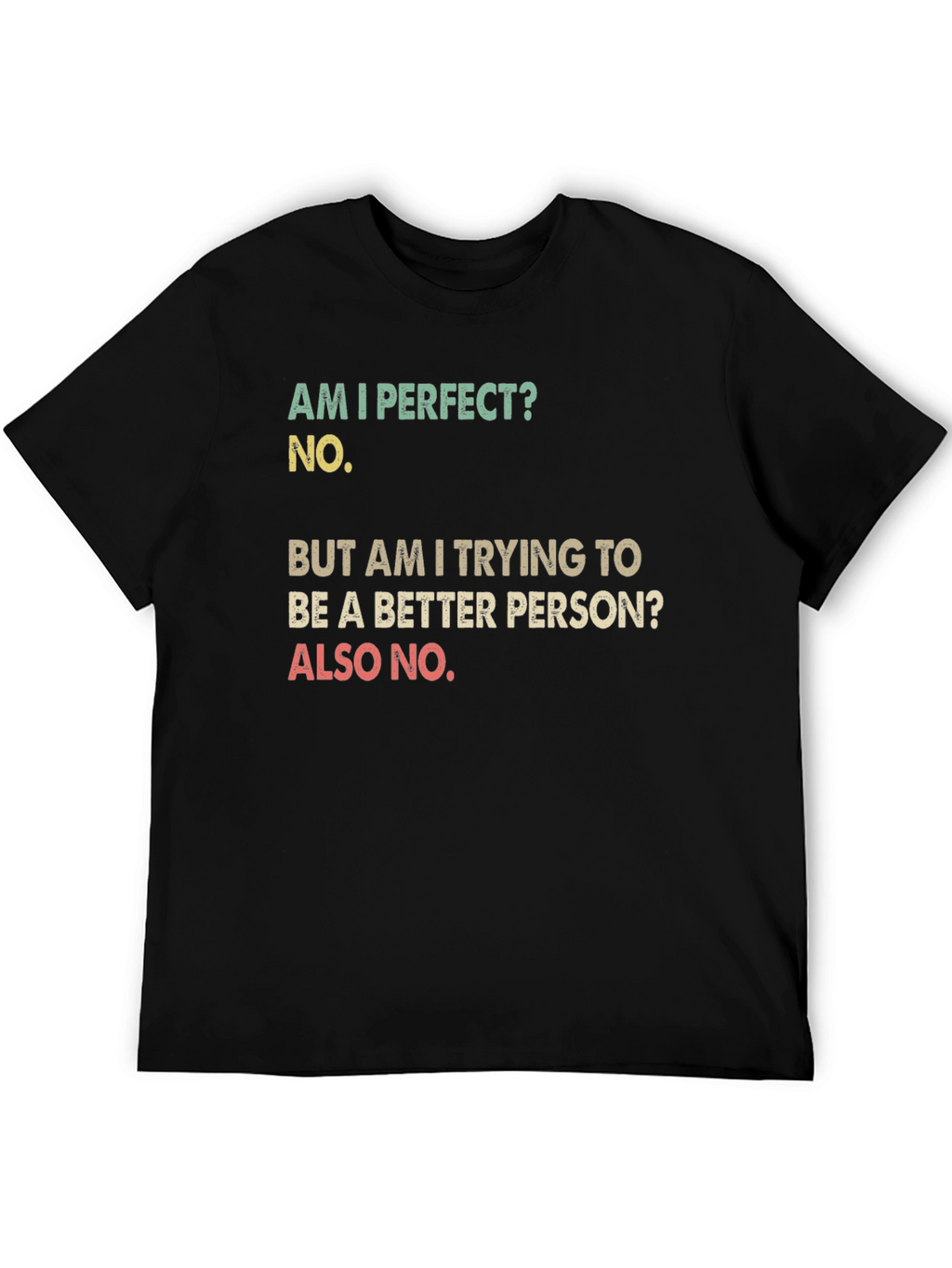 Funny T-Shirt: Am I Perfect? No. Novelty Tee