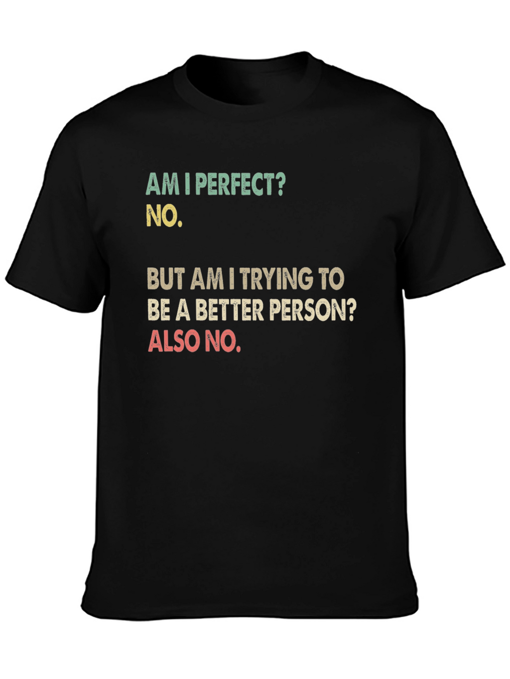 Funny T-Shirt: Am I Perfect? No. Novelty Tee