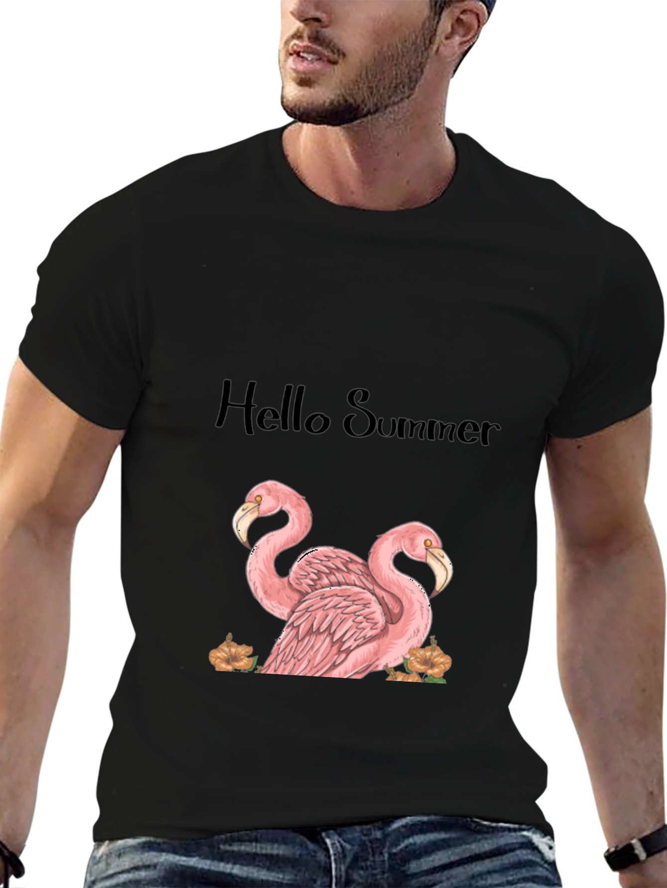 Hello Summer Flamingo Graphic Tee