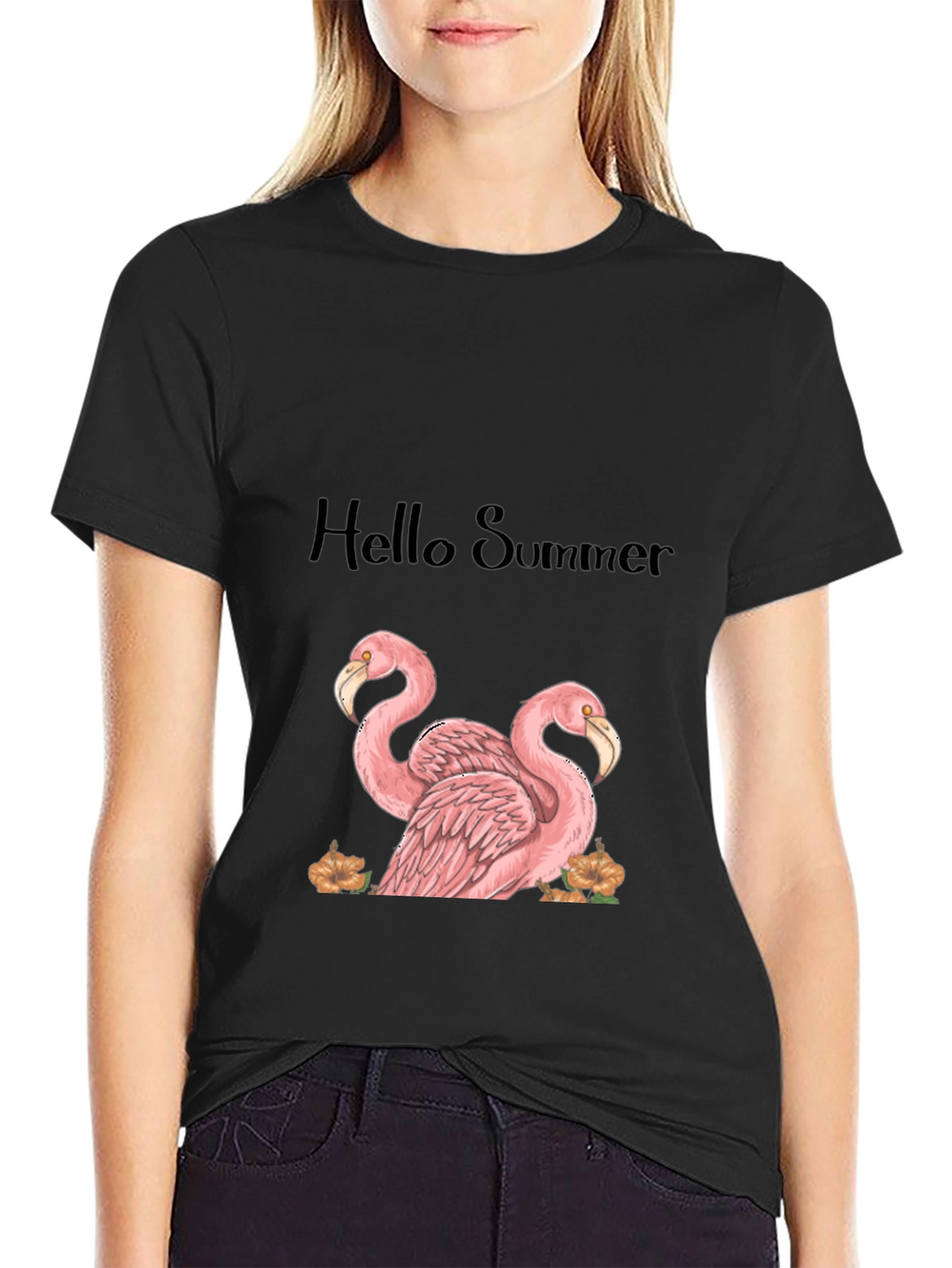 Hello Summer Flamingo Graphic Tee