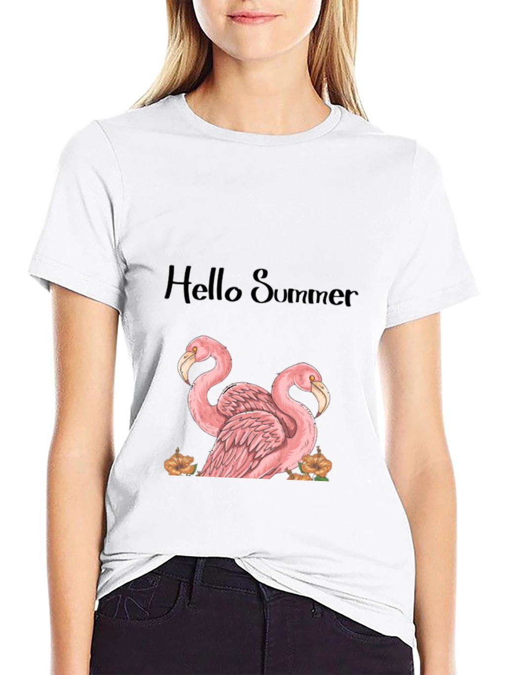 Hello Summer Flamingo Graphic Tee