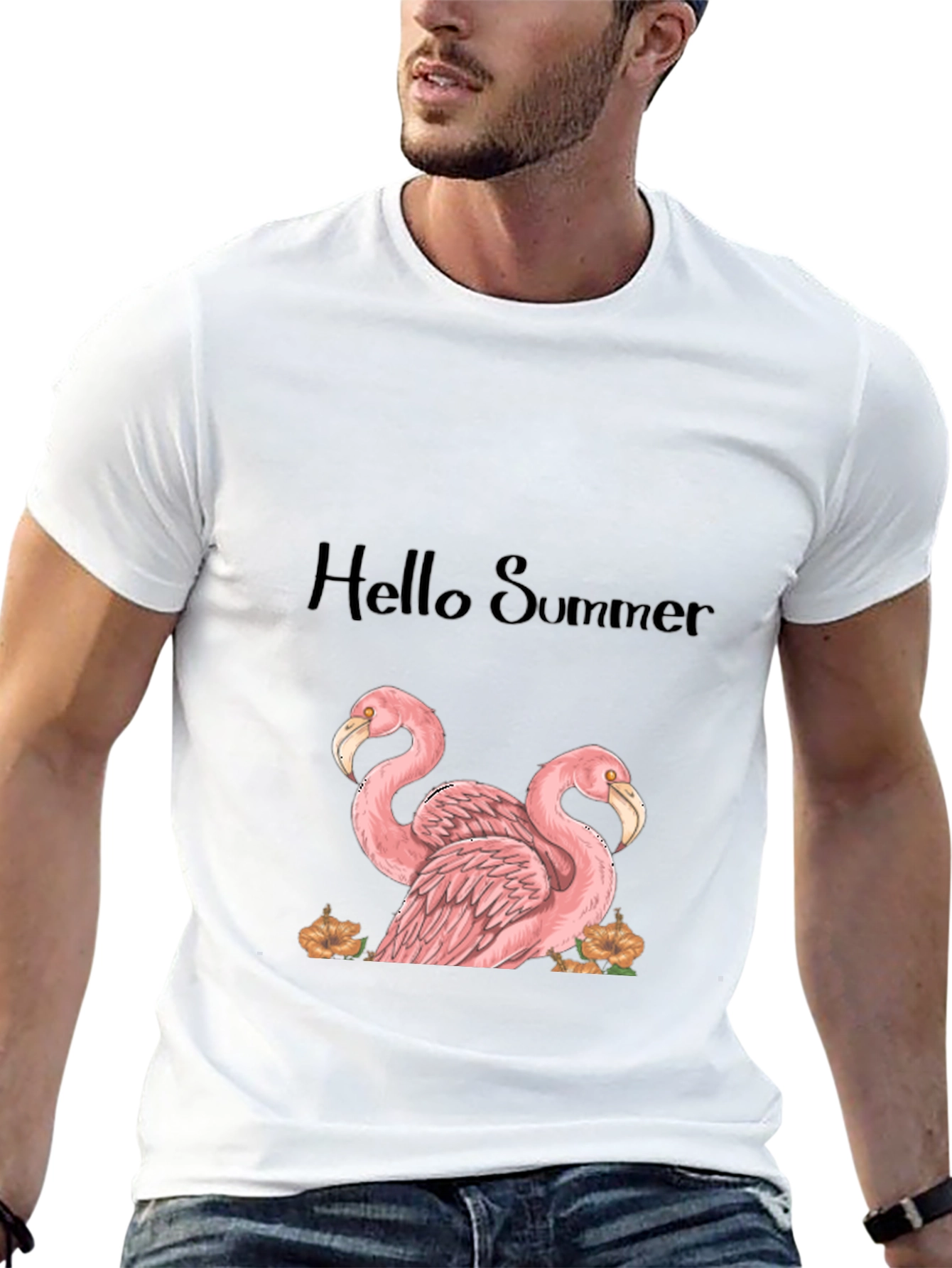 Hello Summer Flamingo Graphic Tee