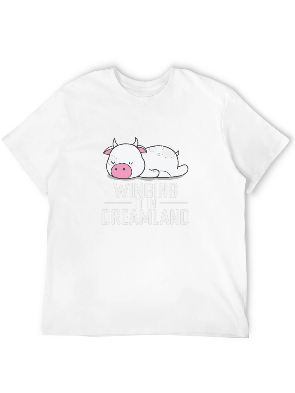 Dreamland Cow Graphic Tee - Soft Black T-Shirt