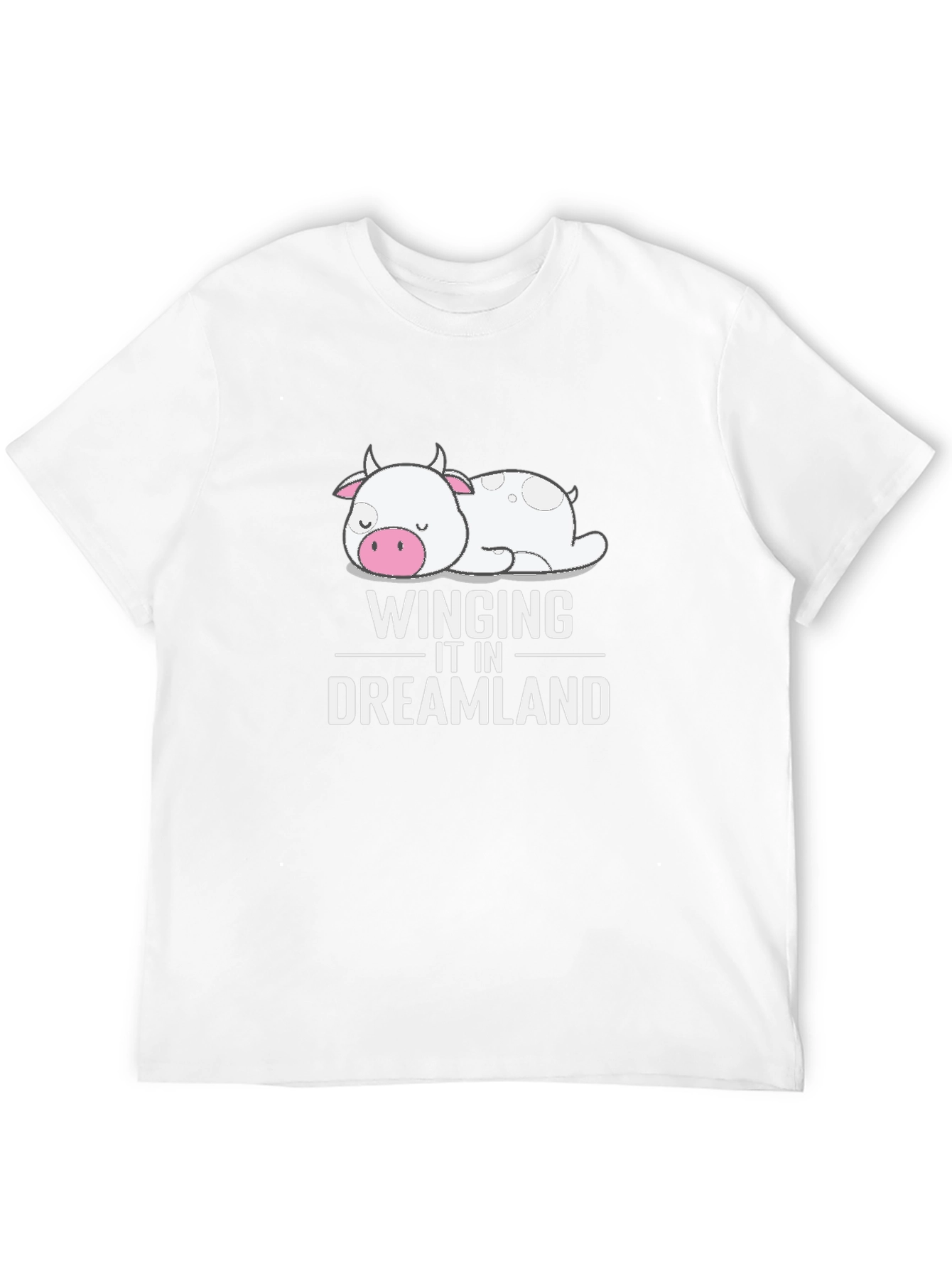 Dreamland Cow Graphic Tee - Soft Black T-Shirt