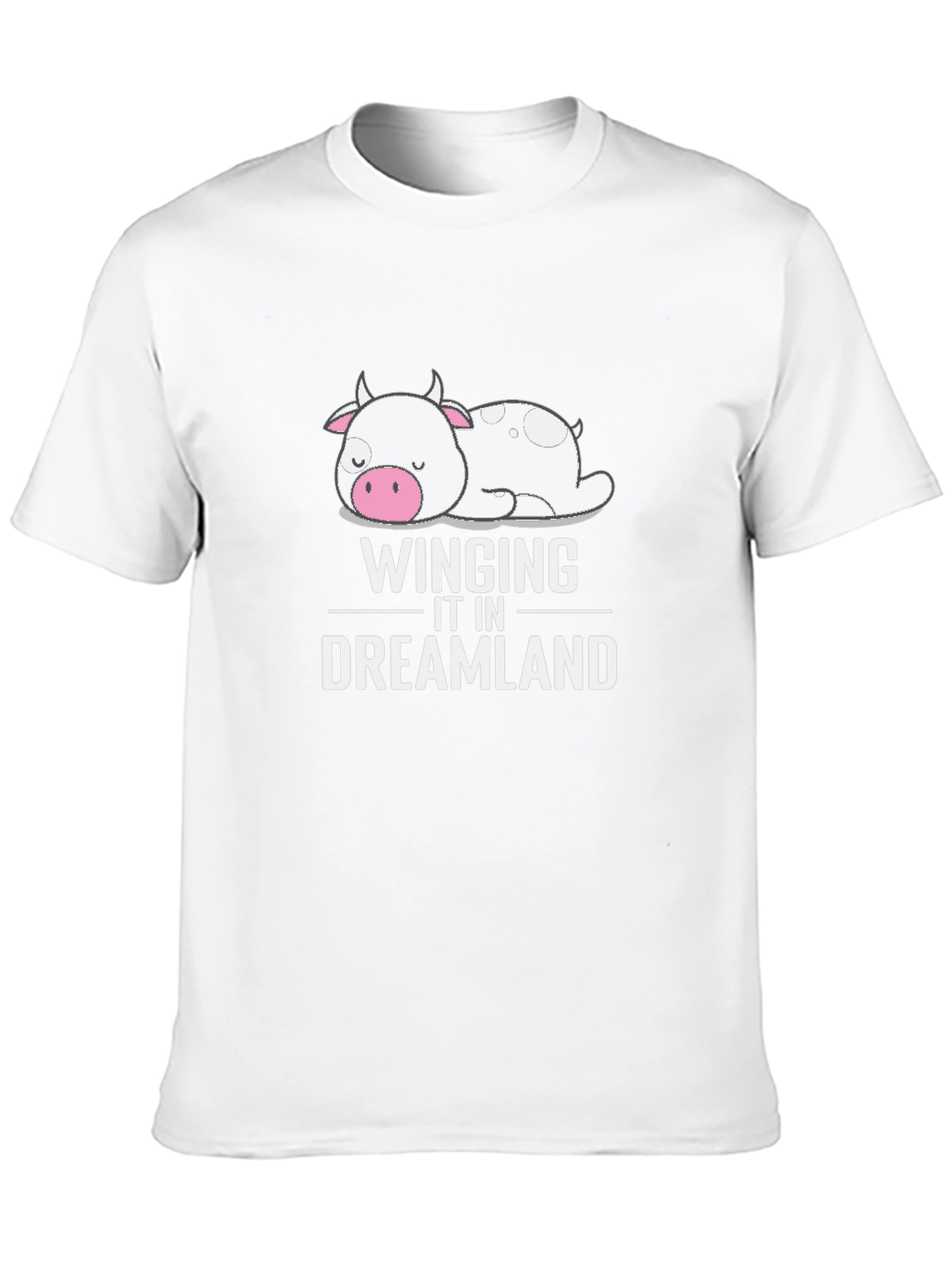 Dreamland Cow Graphic Tee - Soft Black T-Shirt