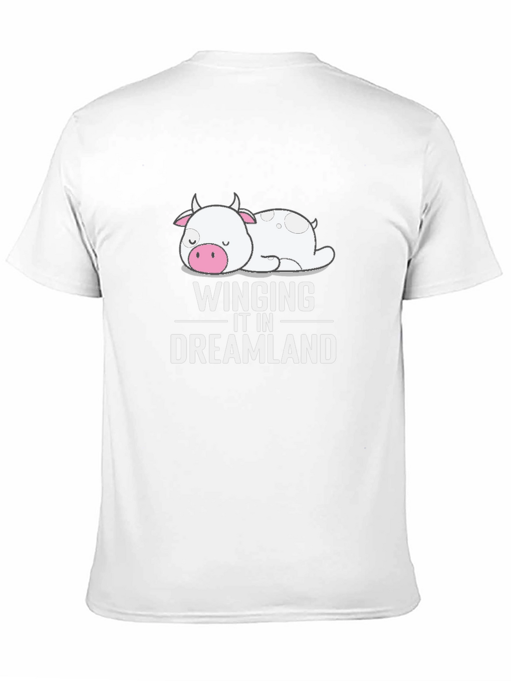 Dreamland Cow Graphic Tee - Soft Black T-Shirt