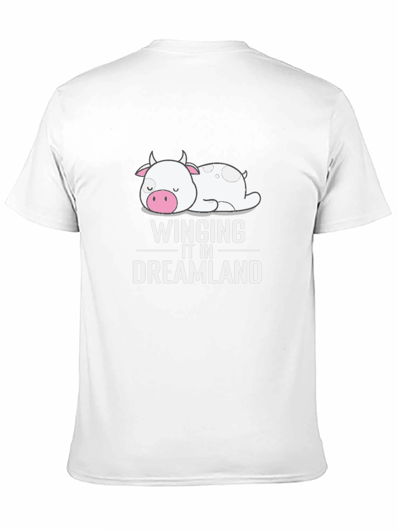 Dreamland Cow Graphic Tee - Soft Black T-Shirt