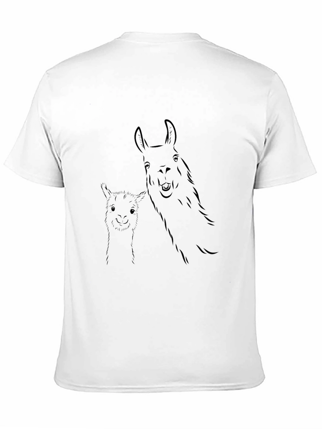 Llama Outline Graphic Print T-Shirt