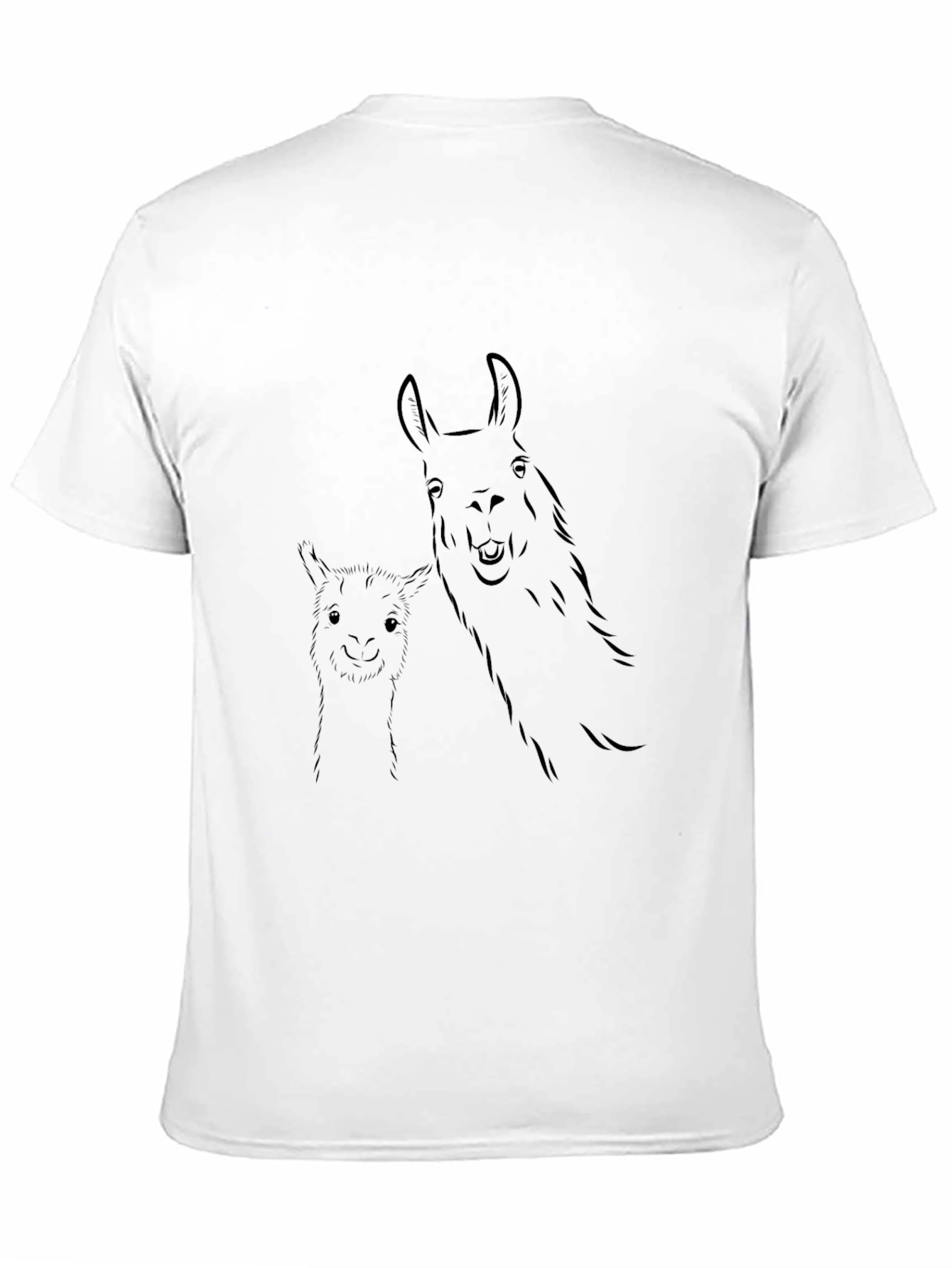 Llama Outline Graphic Print T-Shirt