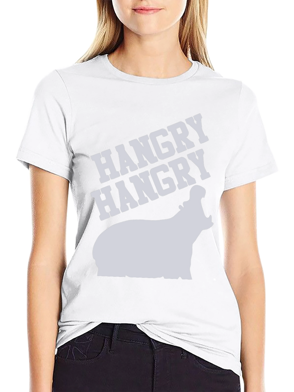 Hangry Hippo T-Shirt - Funny Graphic Tee