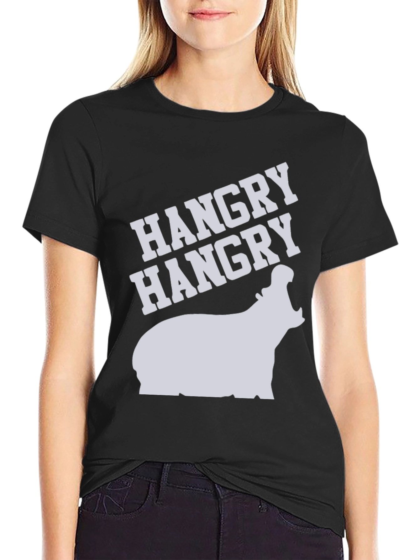 Hangry Hippo T-Shirt - Funny Graphic Tee