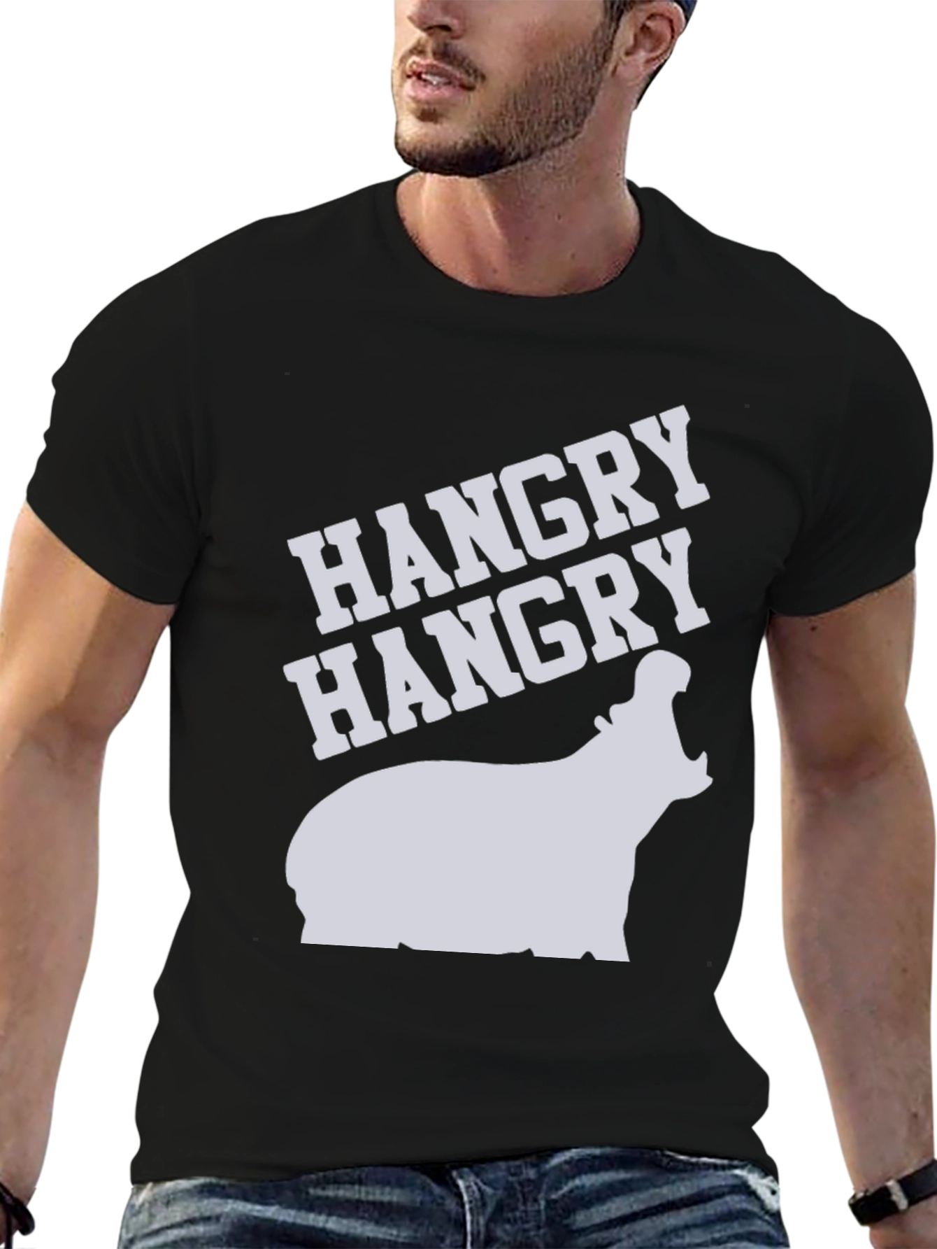 Hangry Hippo T-Shirt - Funny Graphic Tee
