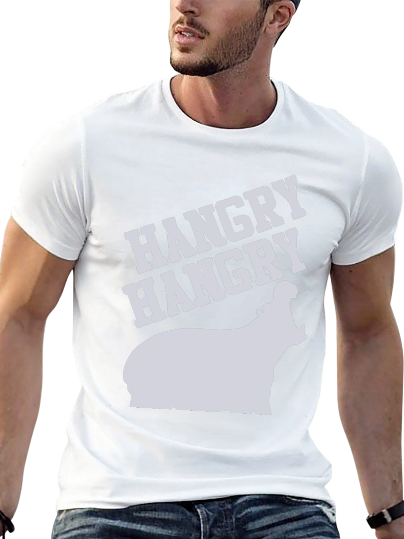 Hangry Hippo T-Shirt - Funny Graphic Tee
