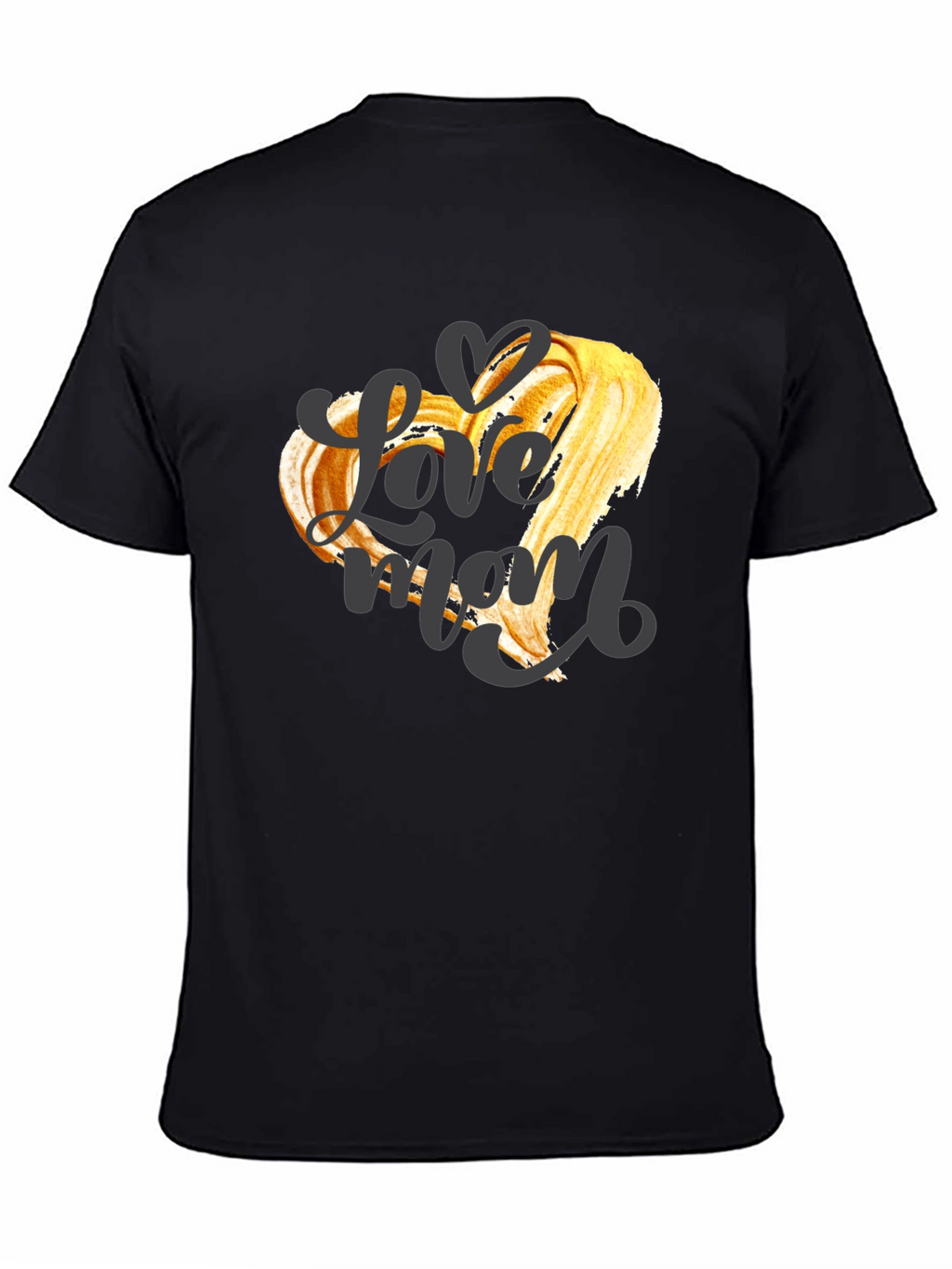 Love Mom Graphic T-Shirt - Black Crew Neck Tee
