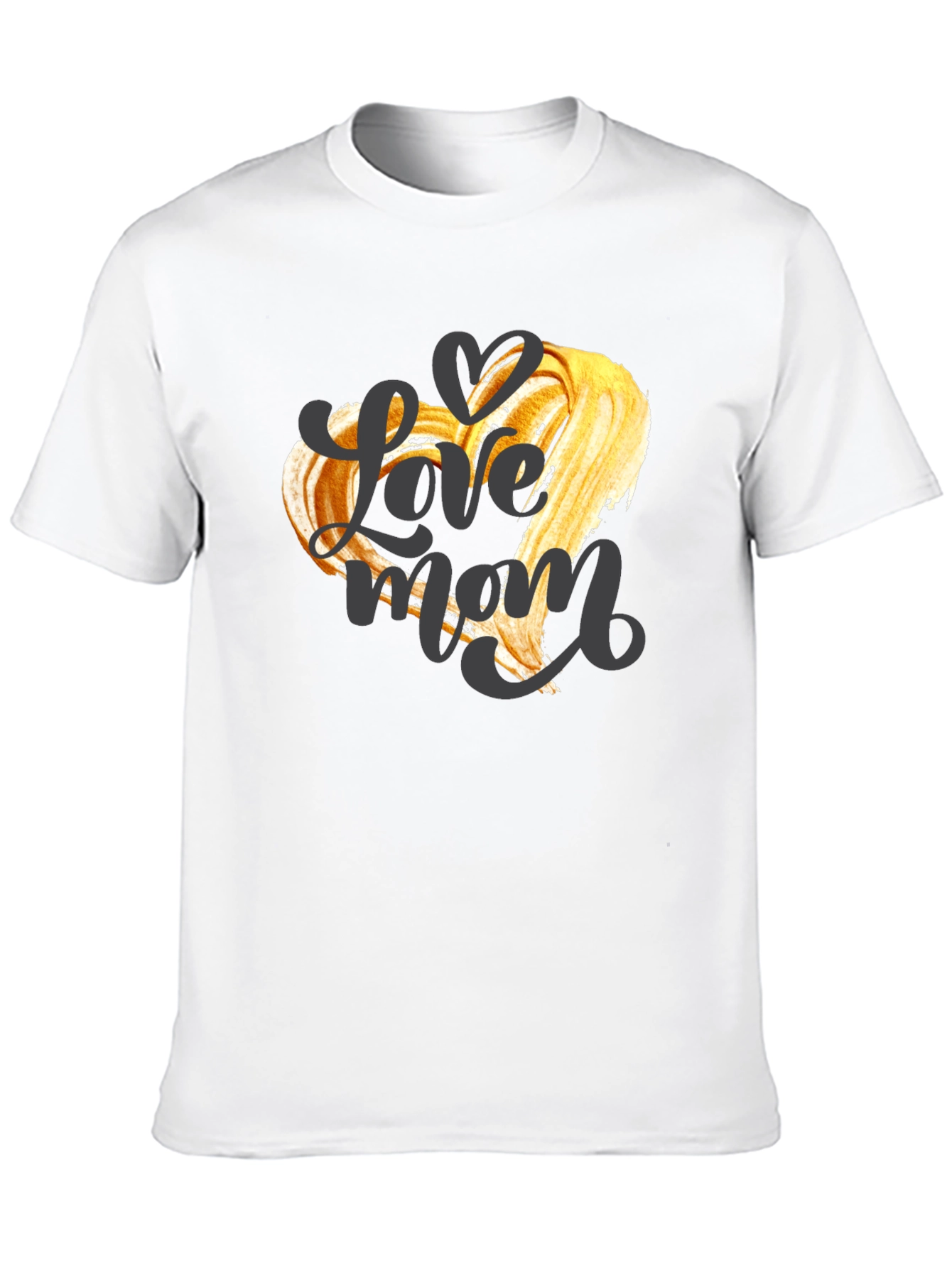 Love Mom Graphic T-Shirt - Black Crew Neck Tee