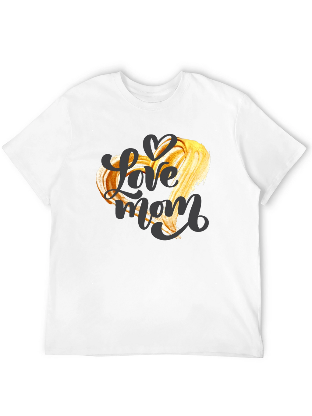 Love Mom Graphic T-Shirt - Black Crew Neck Tee