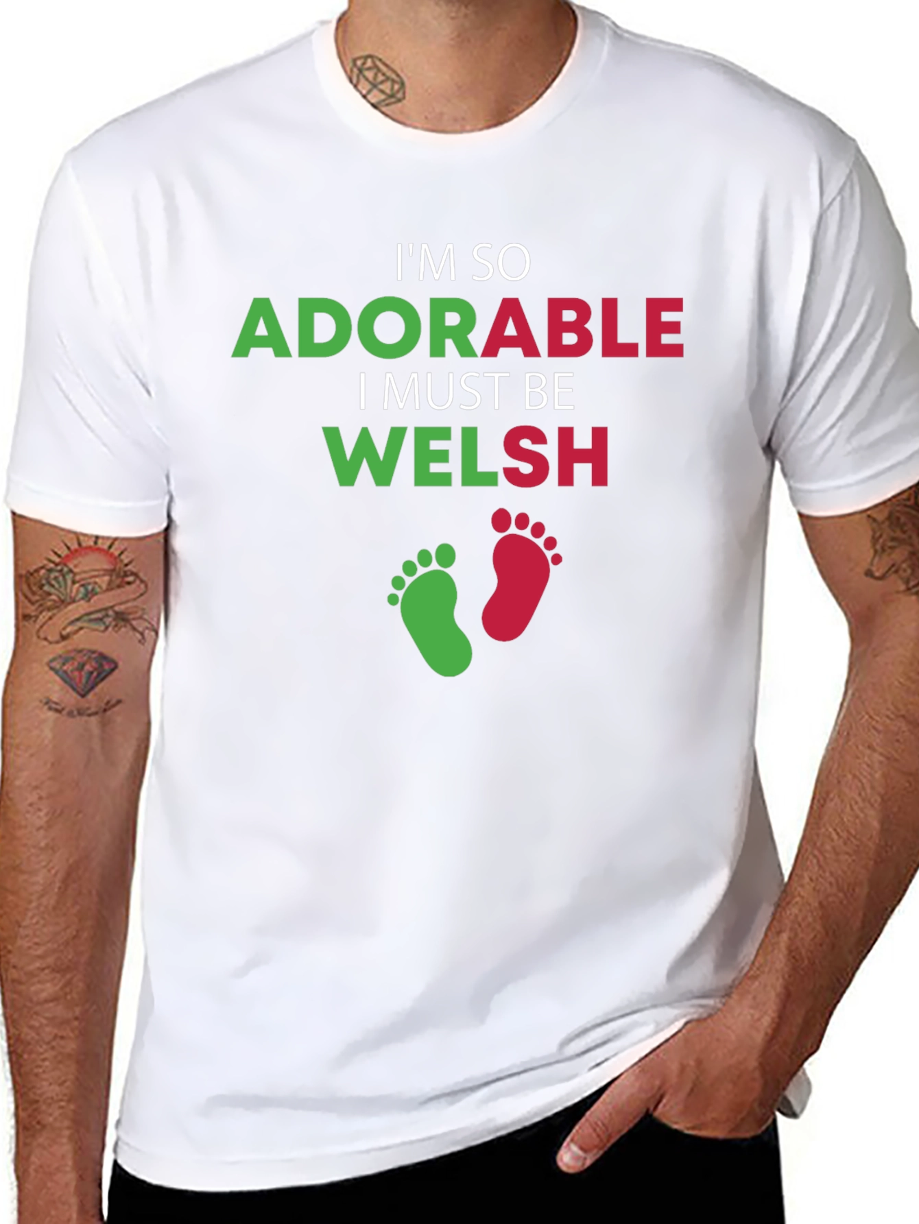 Adorable Welsh T-Shirt - Black Crew Neck