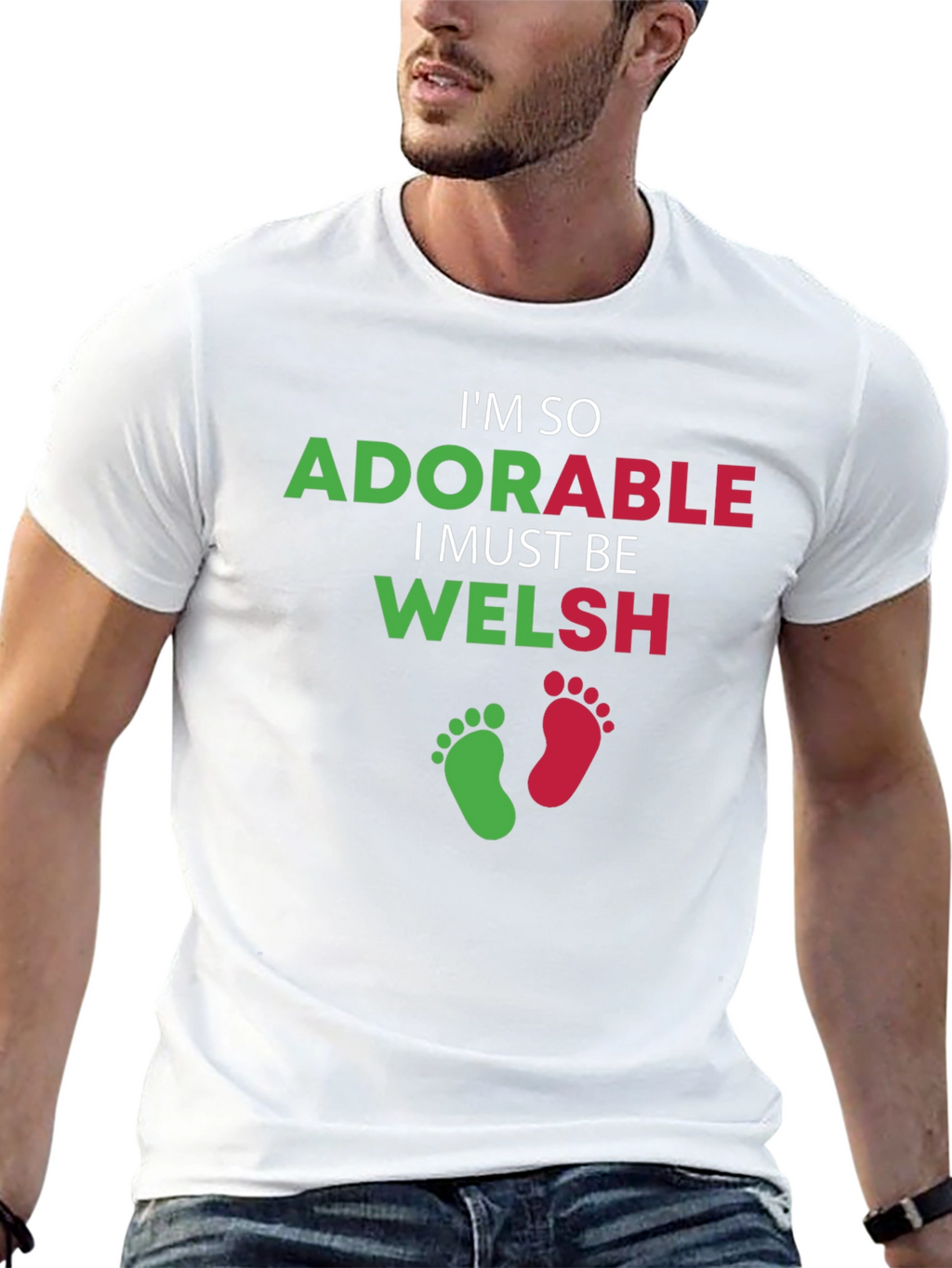 Adorable Welsh T-Shirt - Black Crew Neck