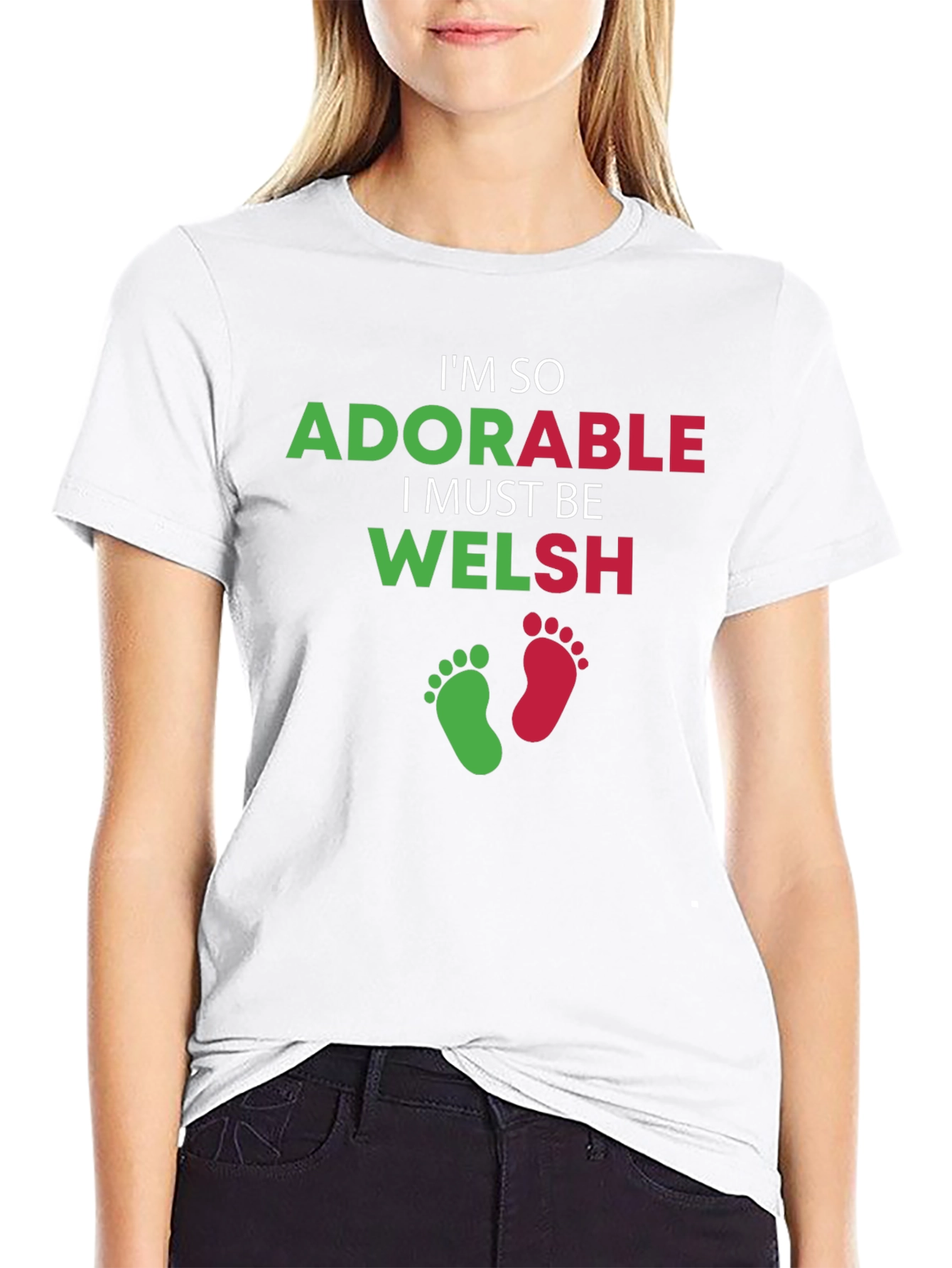 Adorable Welsh T-Shirt - Black Crew Neck