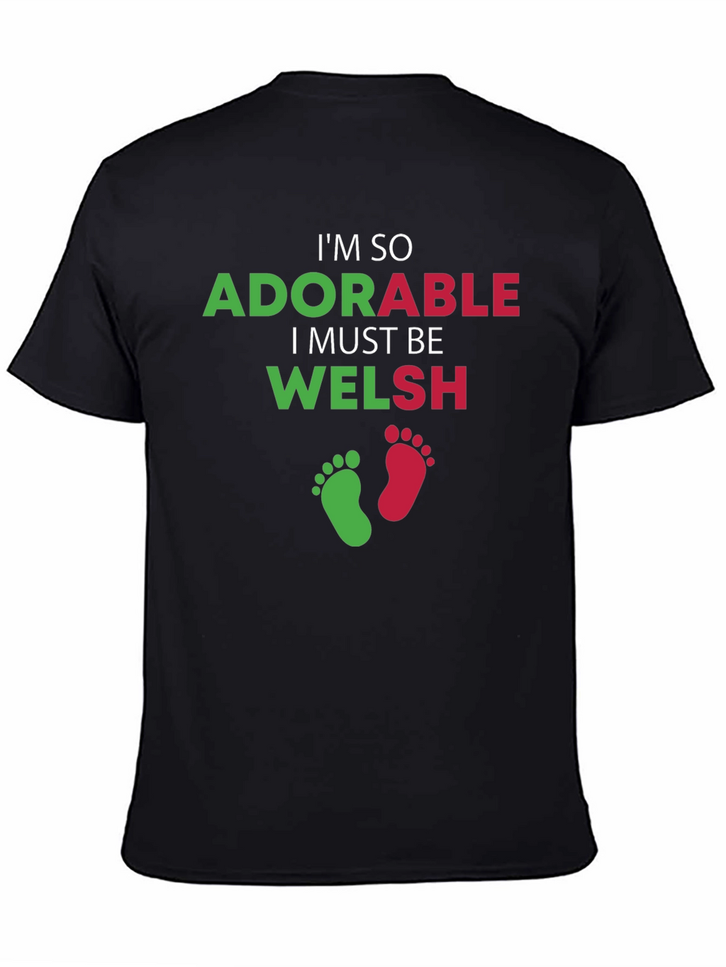 Adorable Welsh T-Shirt - Black Crew Neck