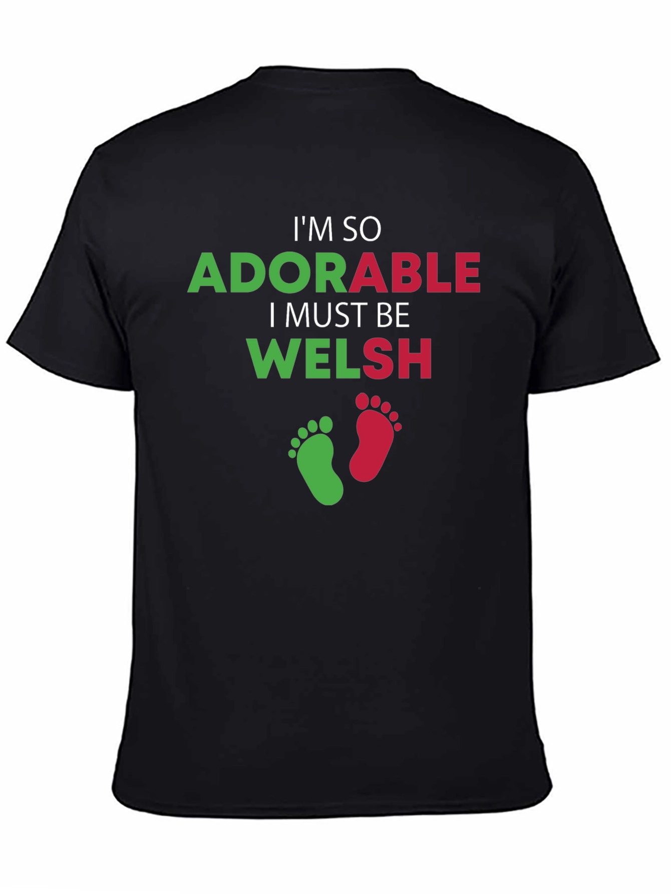 Adorable Welsh T-Shirt - Black Crew Neck