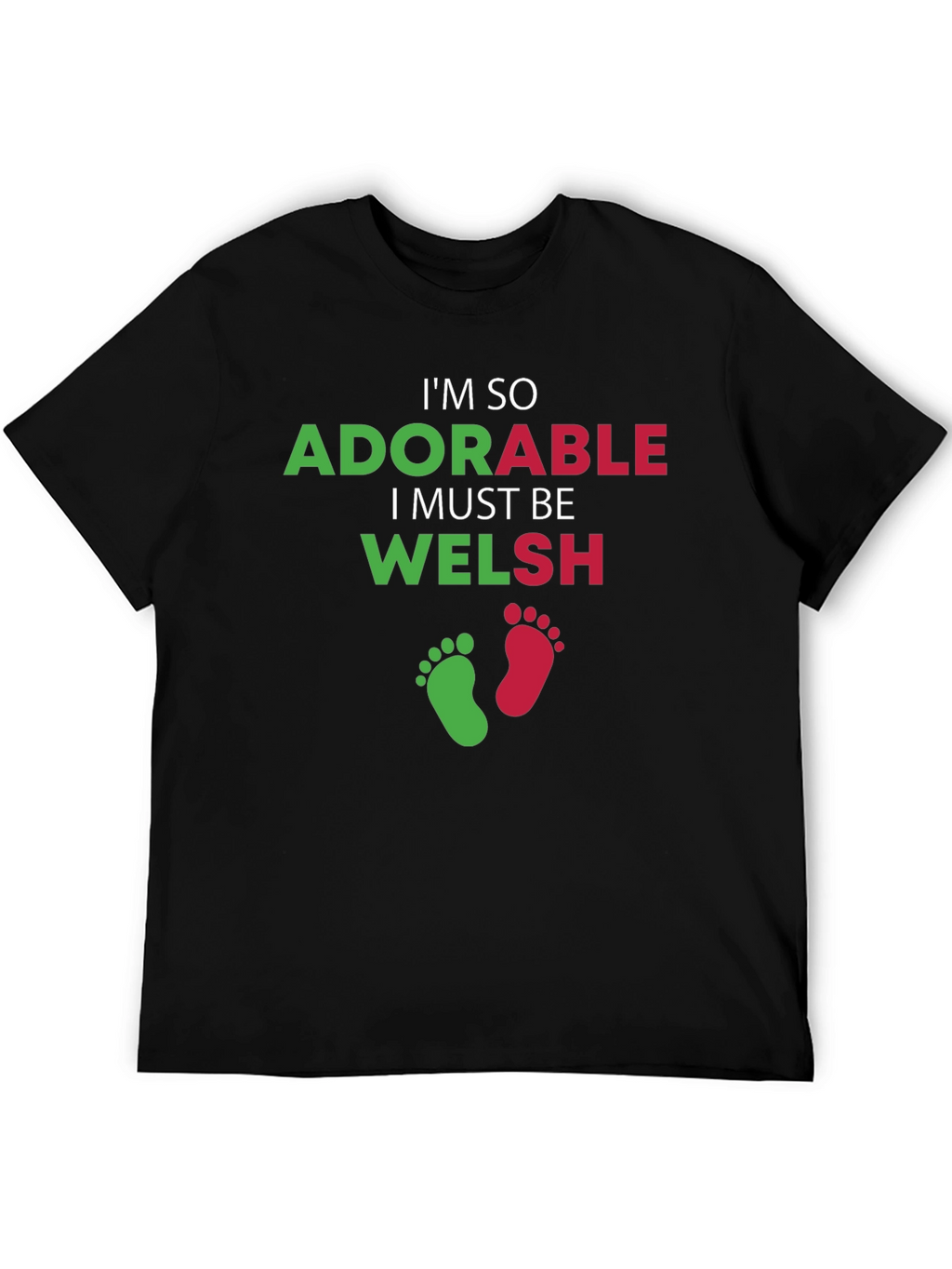 Adorable Welsh T-Shirt - Black Crew Neck