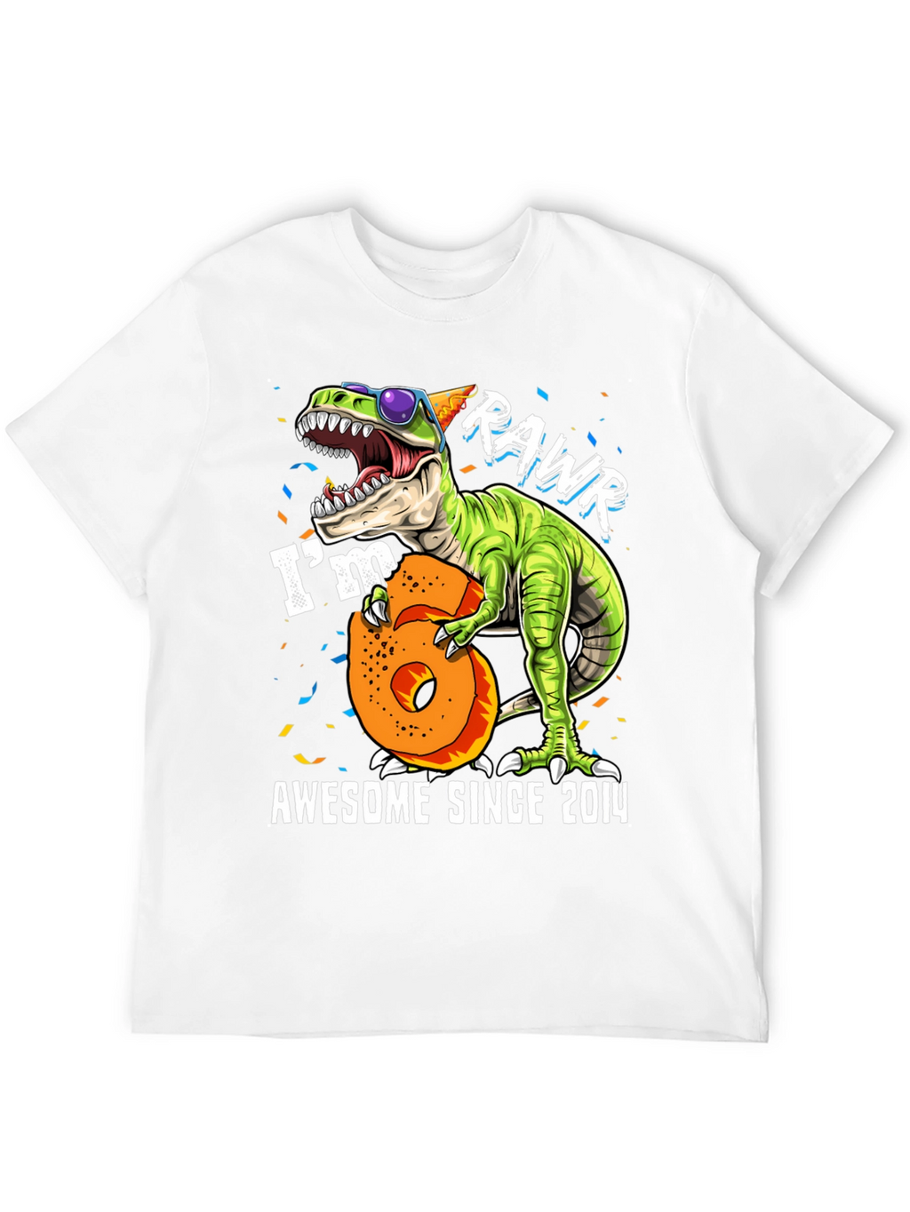 Rawr Im 6 Awesome Since 2014 T-Shirt