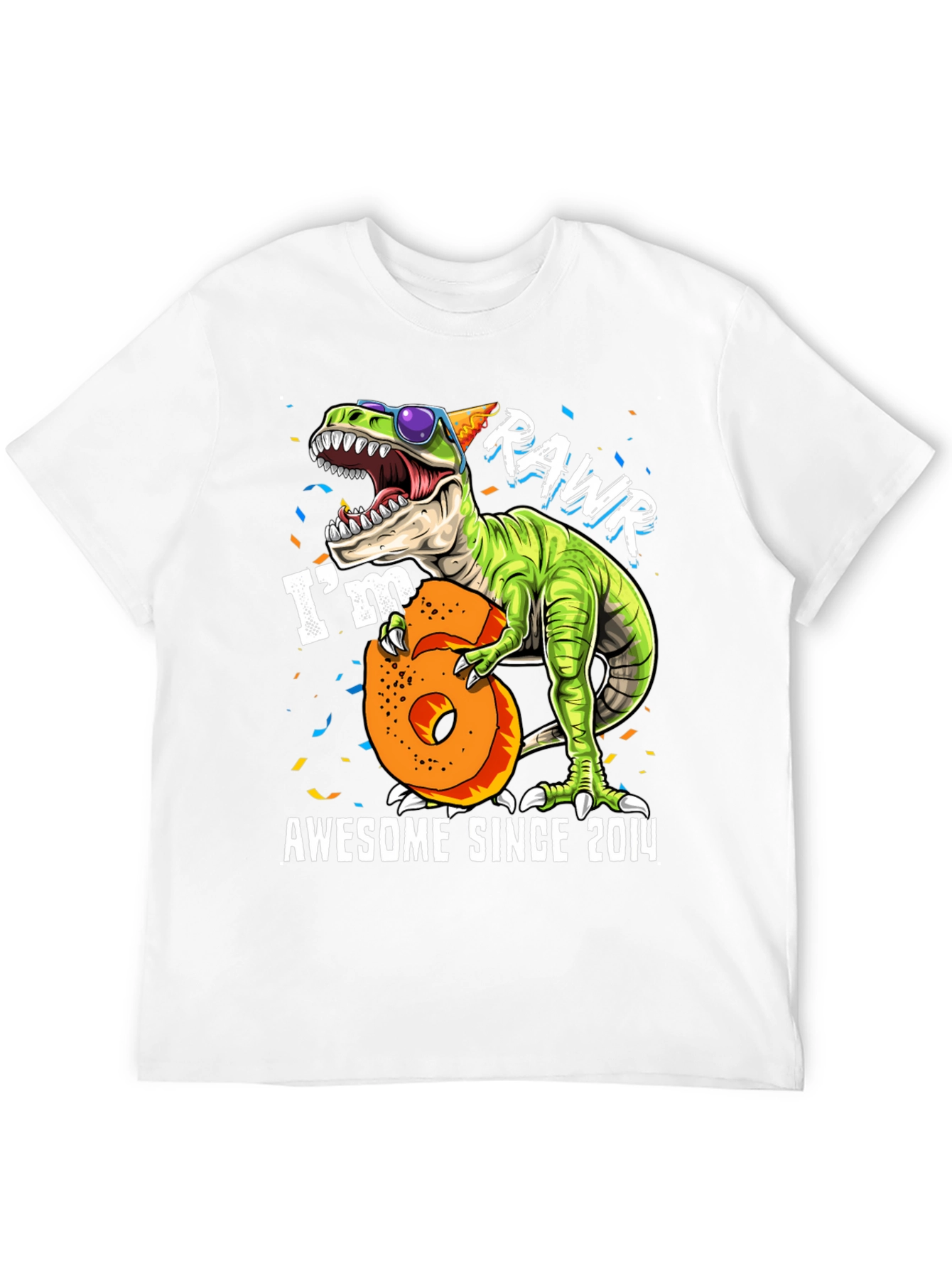 Rawr Im 6 Awesome Since 2014 T-Shirt
