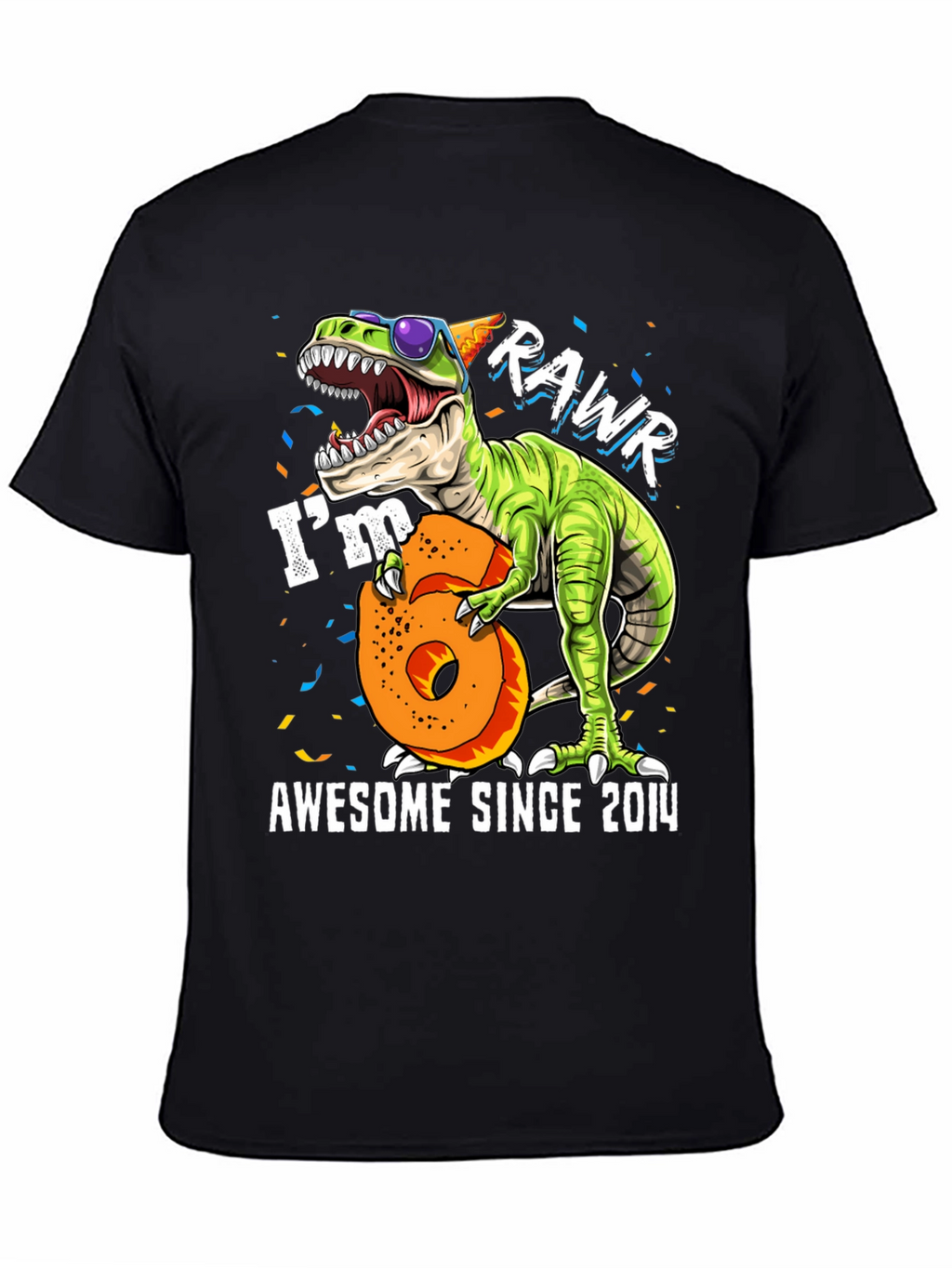Rawr Im 6 Awesome Since 2014 T-Shirt