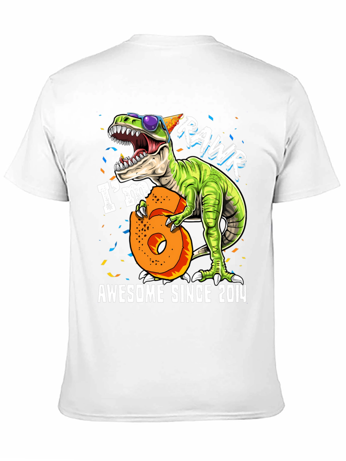Rawr Im 6 Awesome Since 2014 T-Shirt