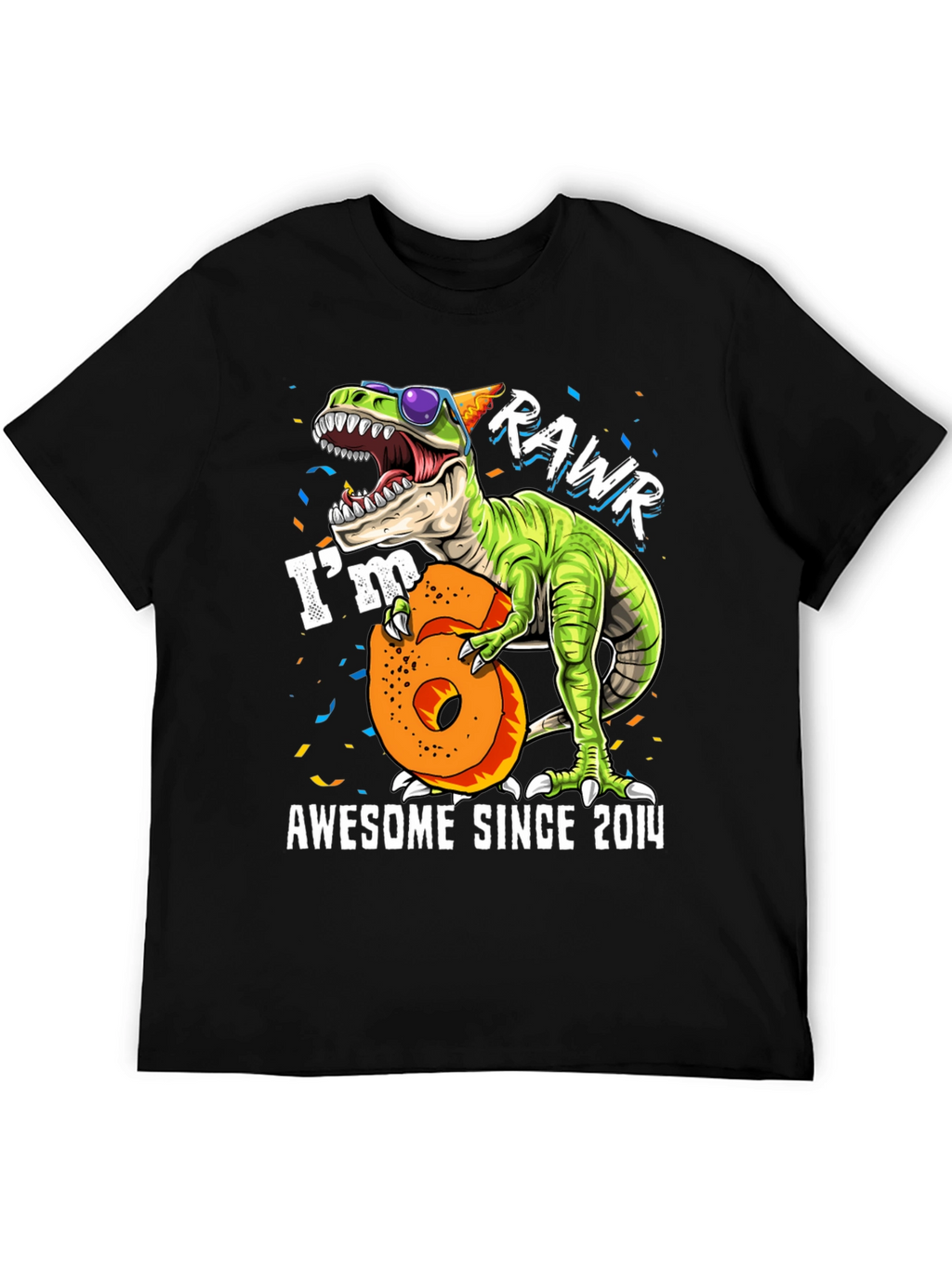 Rawr Im 6 Awesome Since 2014 T-Shirt
