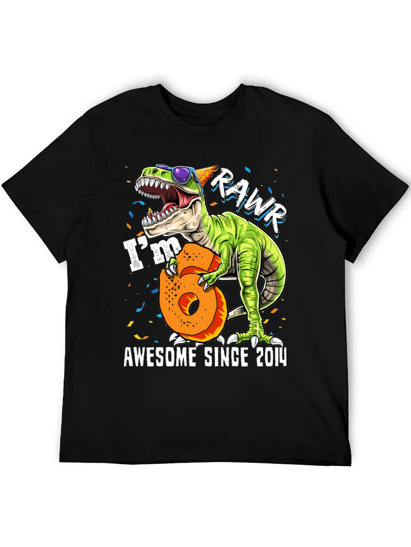 Rawr Im 6 Awesome Since 2014 T-Shirt