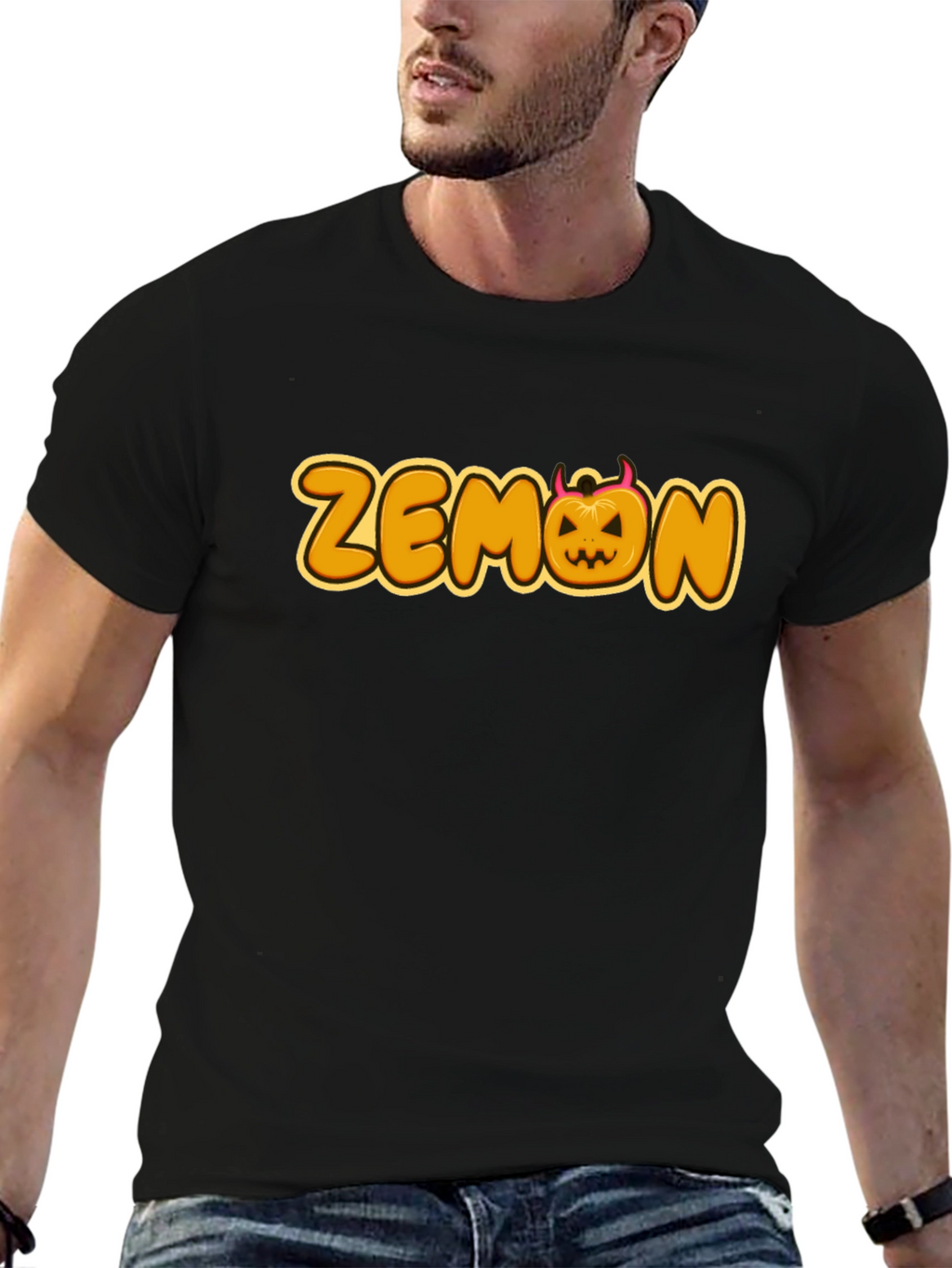 Halloween Zemon T-Shirt - Mens Black Tee