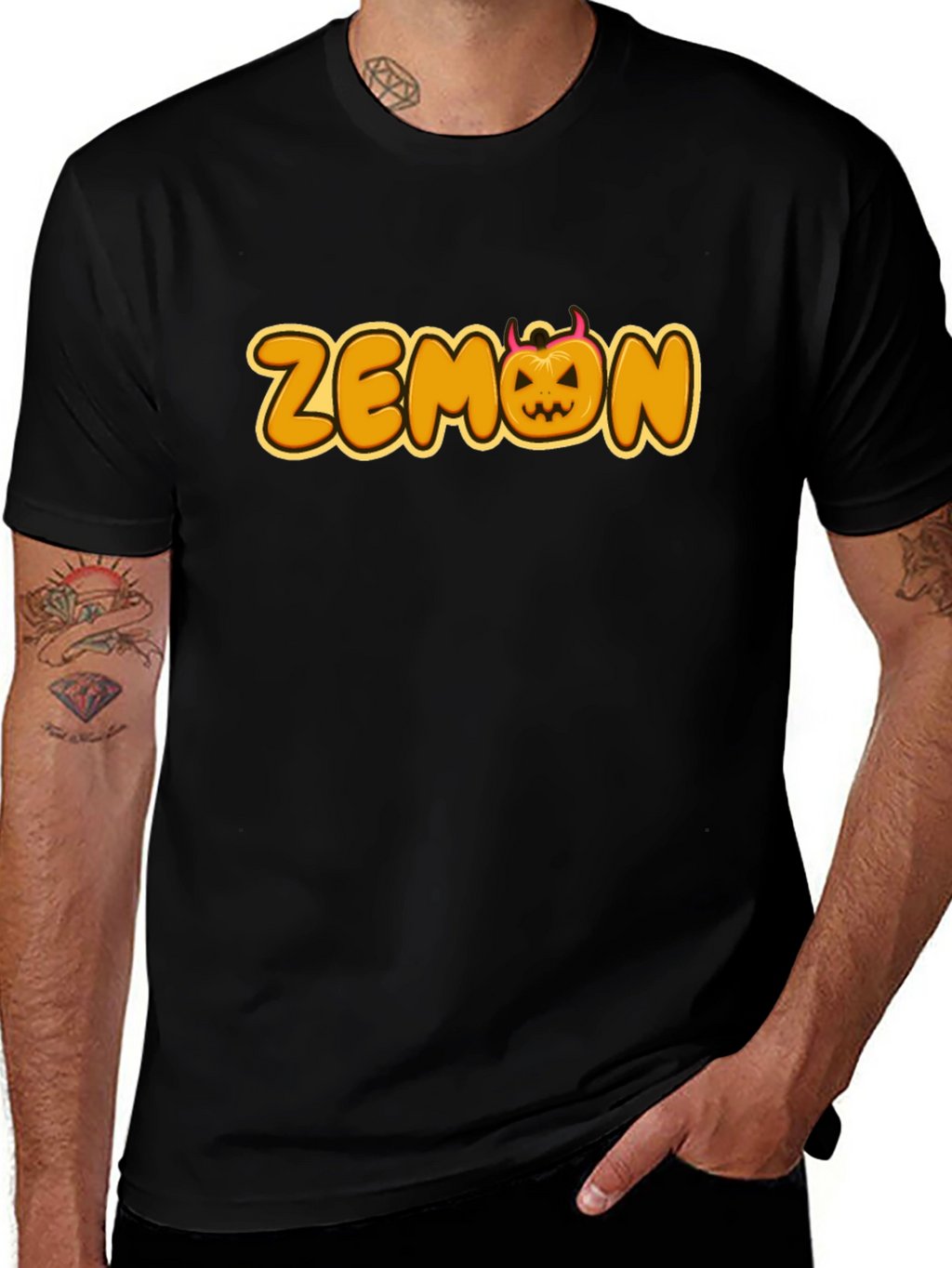 Halloween Zemon T-Shirt - Mens Black Tee