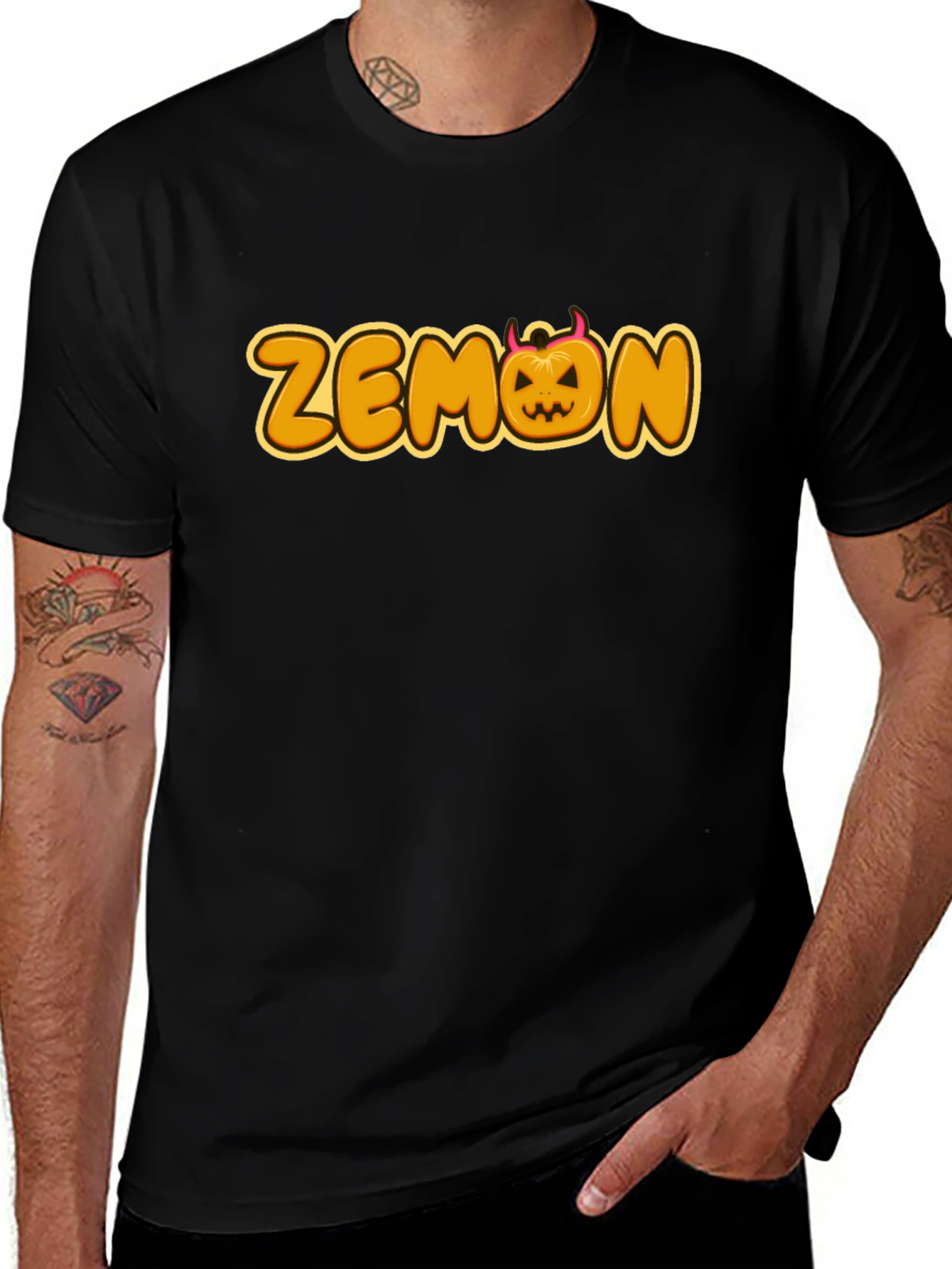 Halloween Zemon T-Shirt - Mens Black Tee