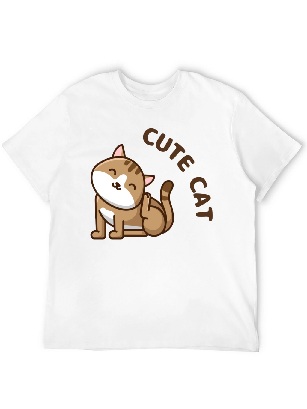 Cute Cat Graphic T-Shirt - Unisex Black Tee