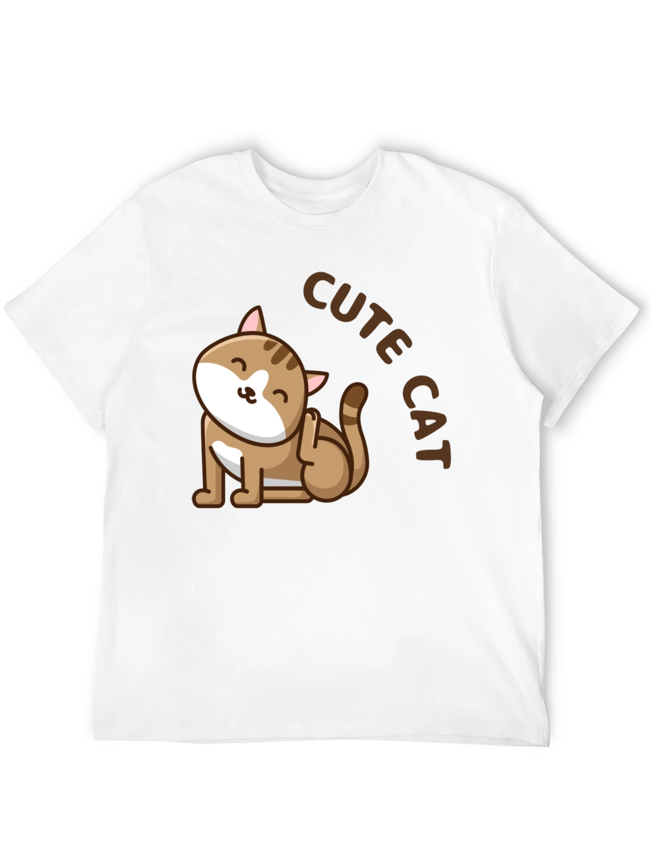 Cute Cat Graphic T-Shirt - Unisex Black Tee