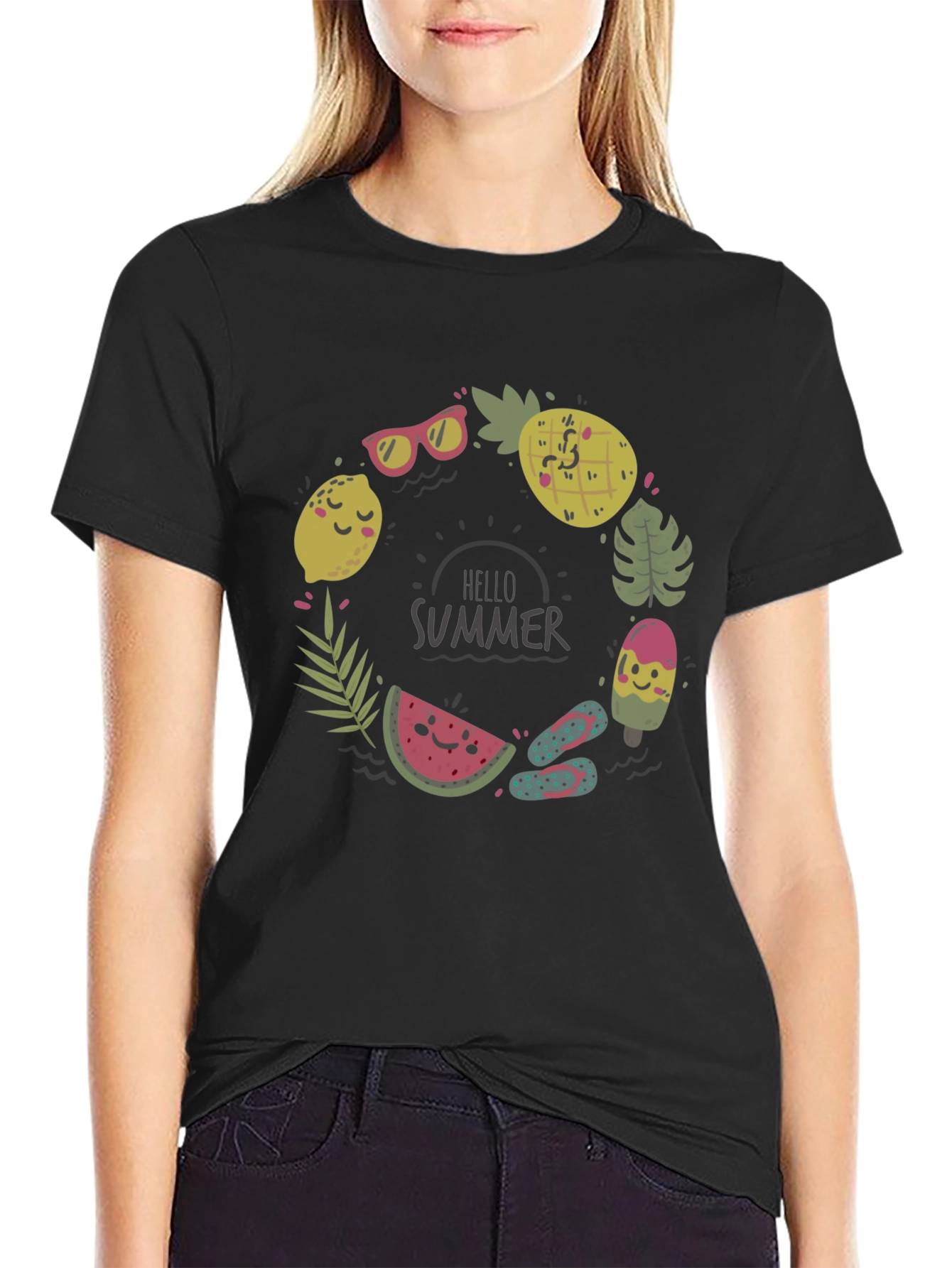 Summer Fun Graphic Tee - Mens Black T-Shirt