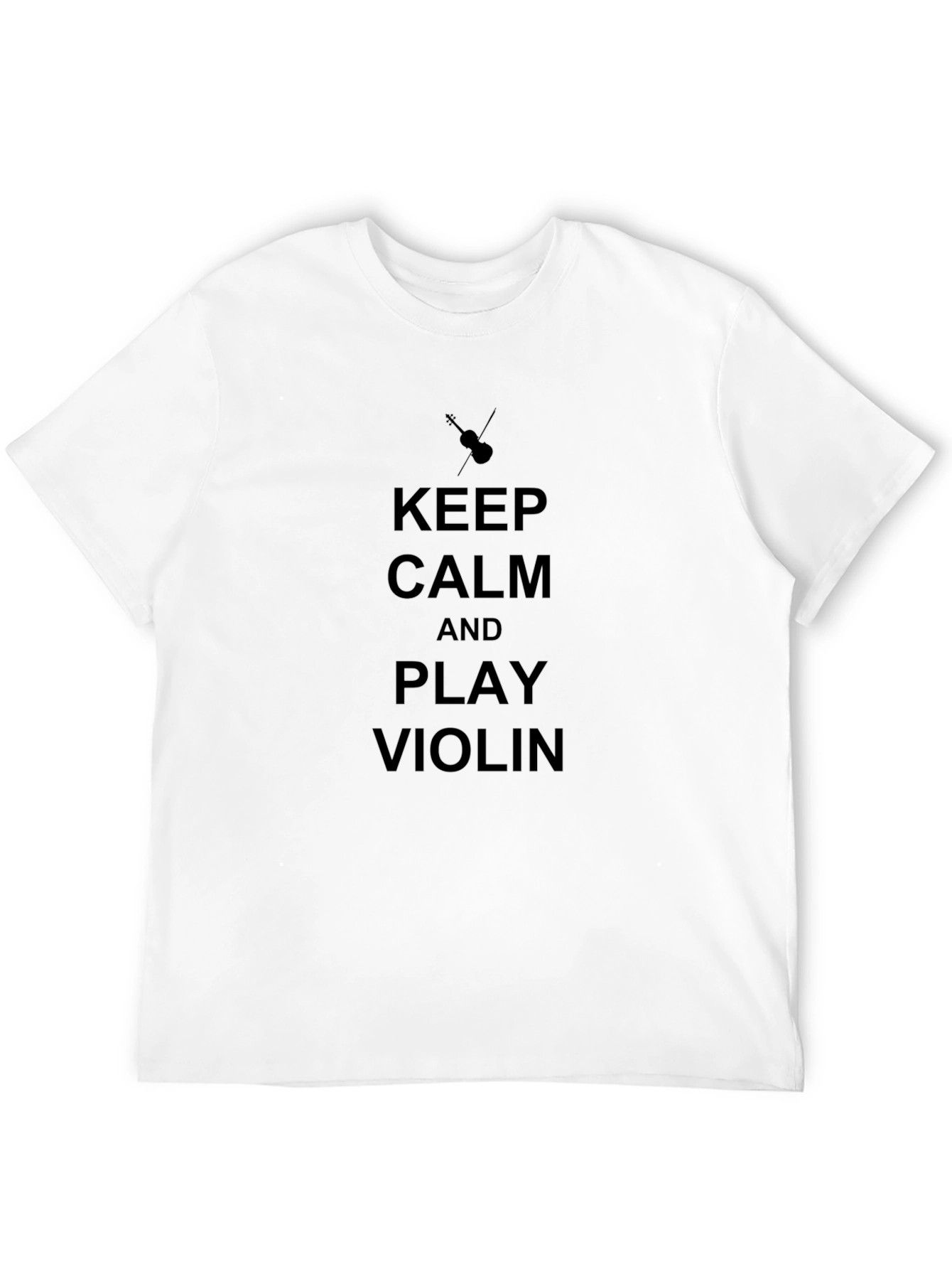 Keep Calm and Play Violin Black T-Shirt