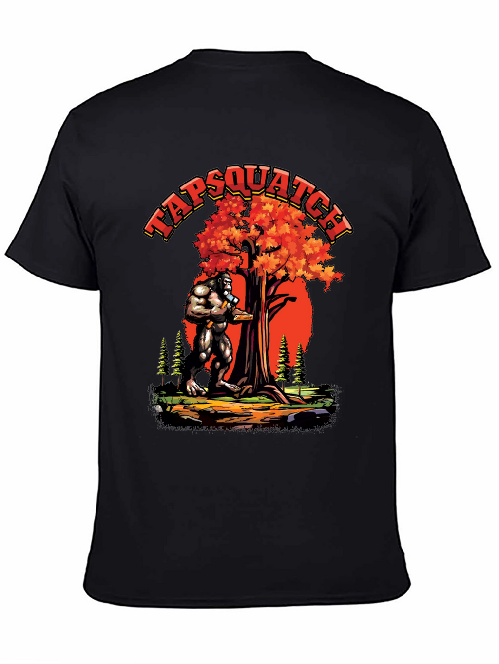 TAPSQUATCH Graphic Black T-Shirt