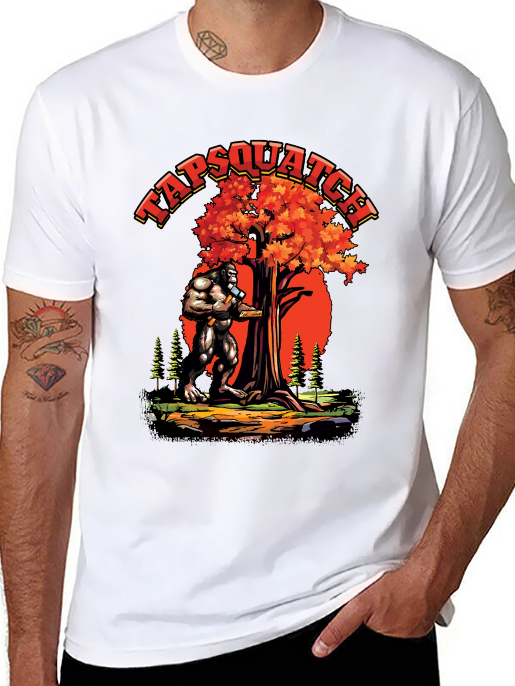 TAPSQUATCH Graphic Black T-Shirt